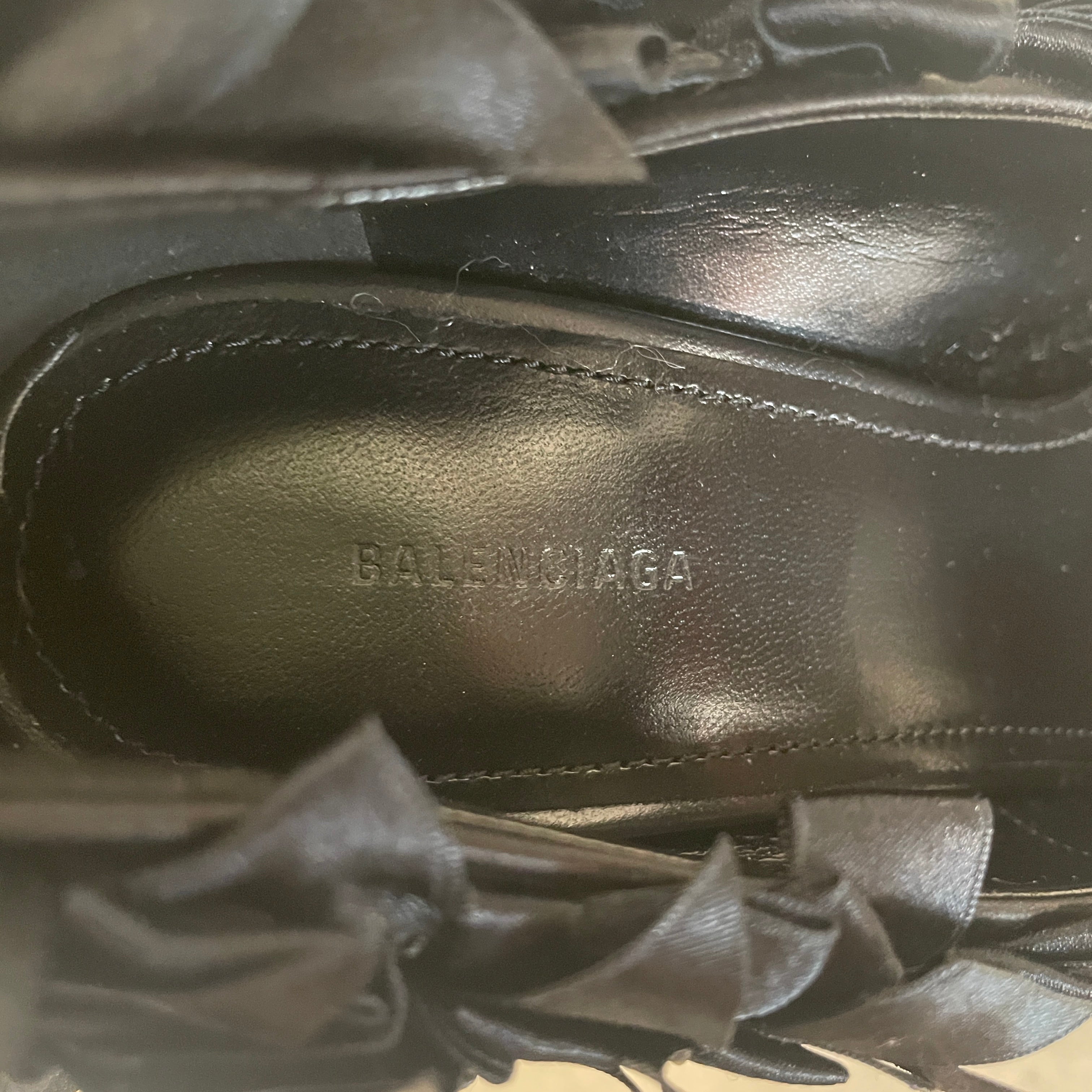 BALENCIAGA/Heels/EU 38.5/Leather/BLK/BOW ALL OVER HEEL view 6