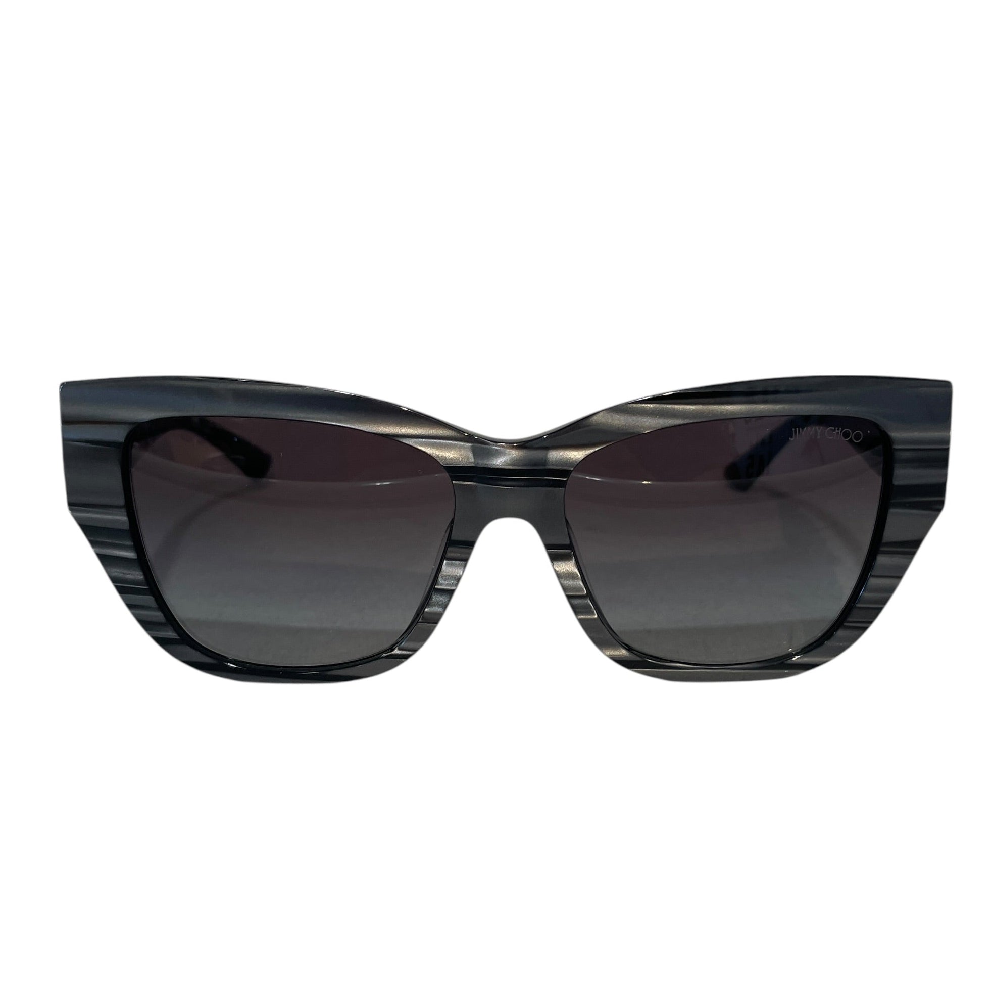 JIMMY CHOO/Sunglasses/Stripe/Plastic/GRY/Kadan Striped Black Pillow view 1