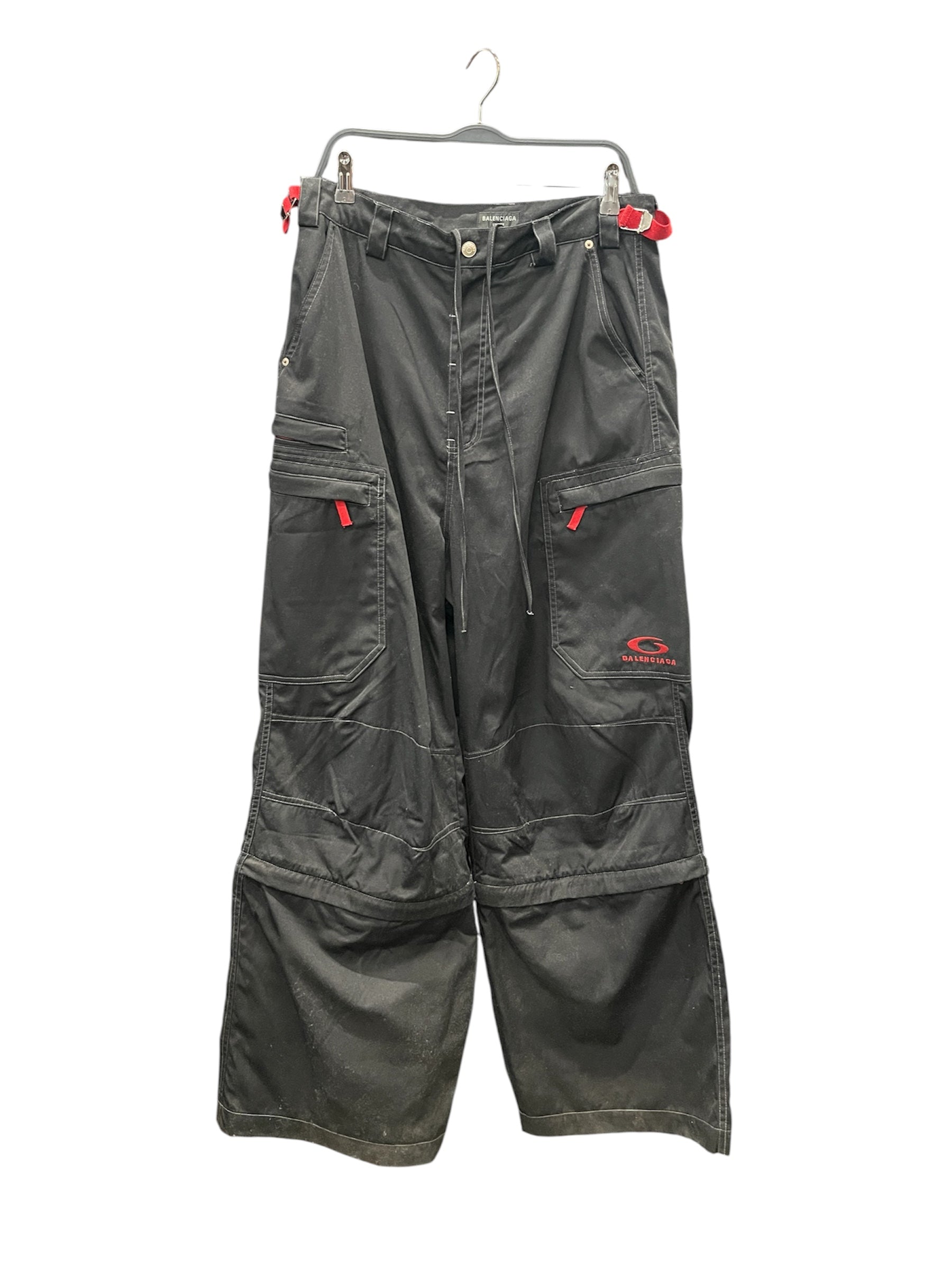BALENCIAGA/Straight Pants/M/Cotton/BLK/UTILITY WORK CARGO view 1