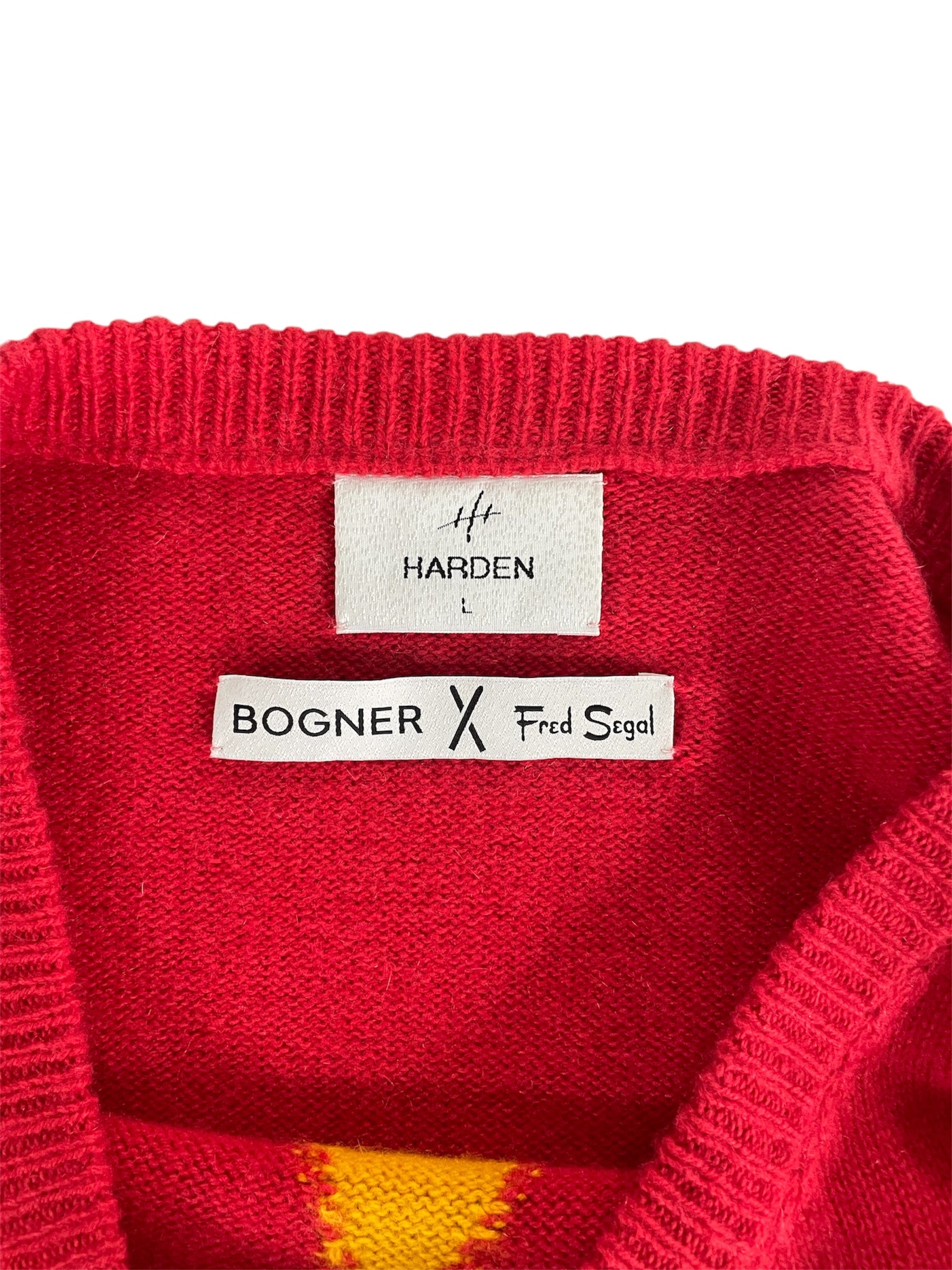 Bogner/Fred Segal/Sweater/L/Graphic/Cashmere/RED/Pullover/8645-8023 535 AIR STAR view 4