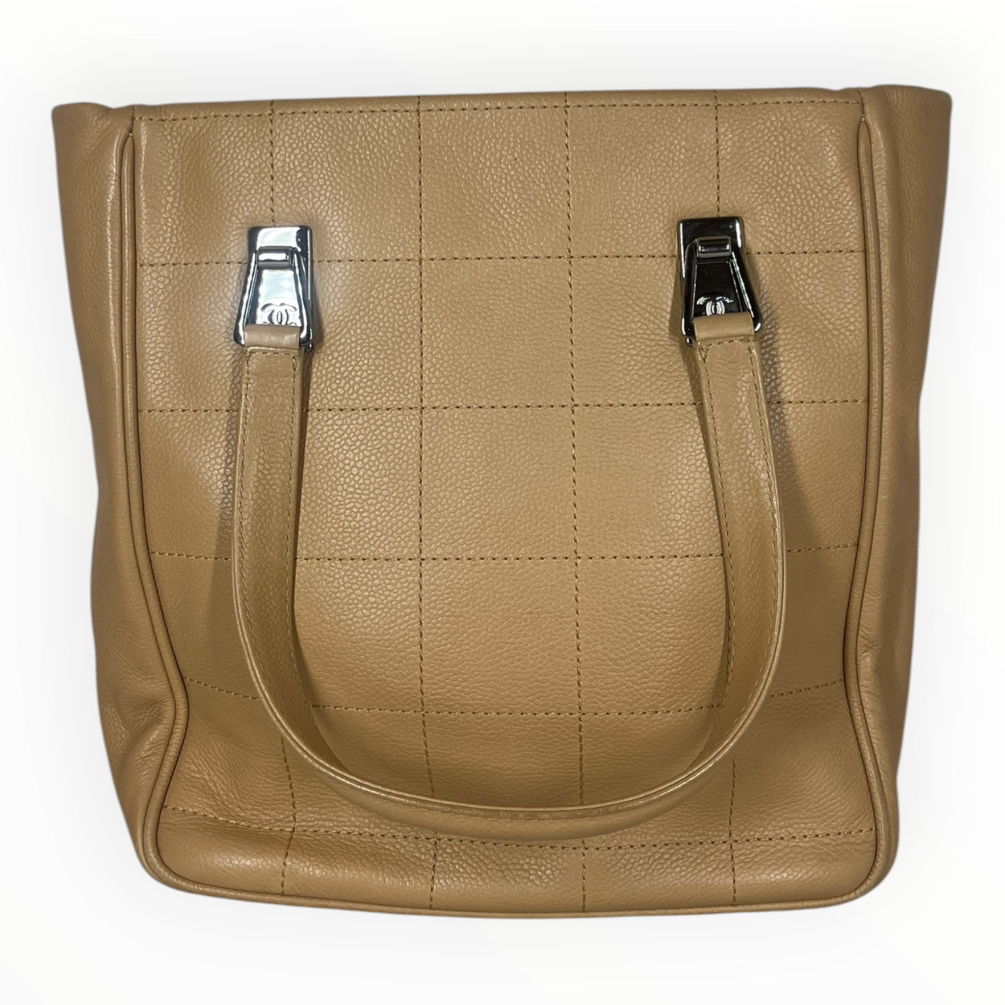CHANEL/Tote Bag/Leather/BEG/Square Quilt Tote Bag view 2
