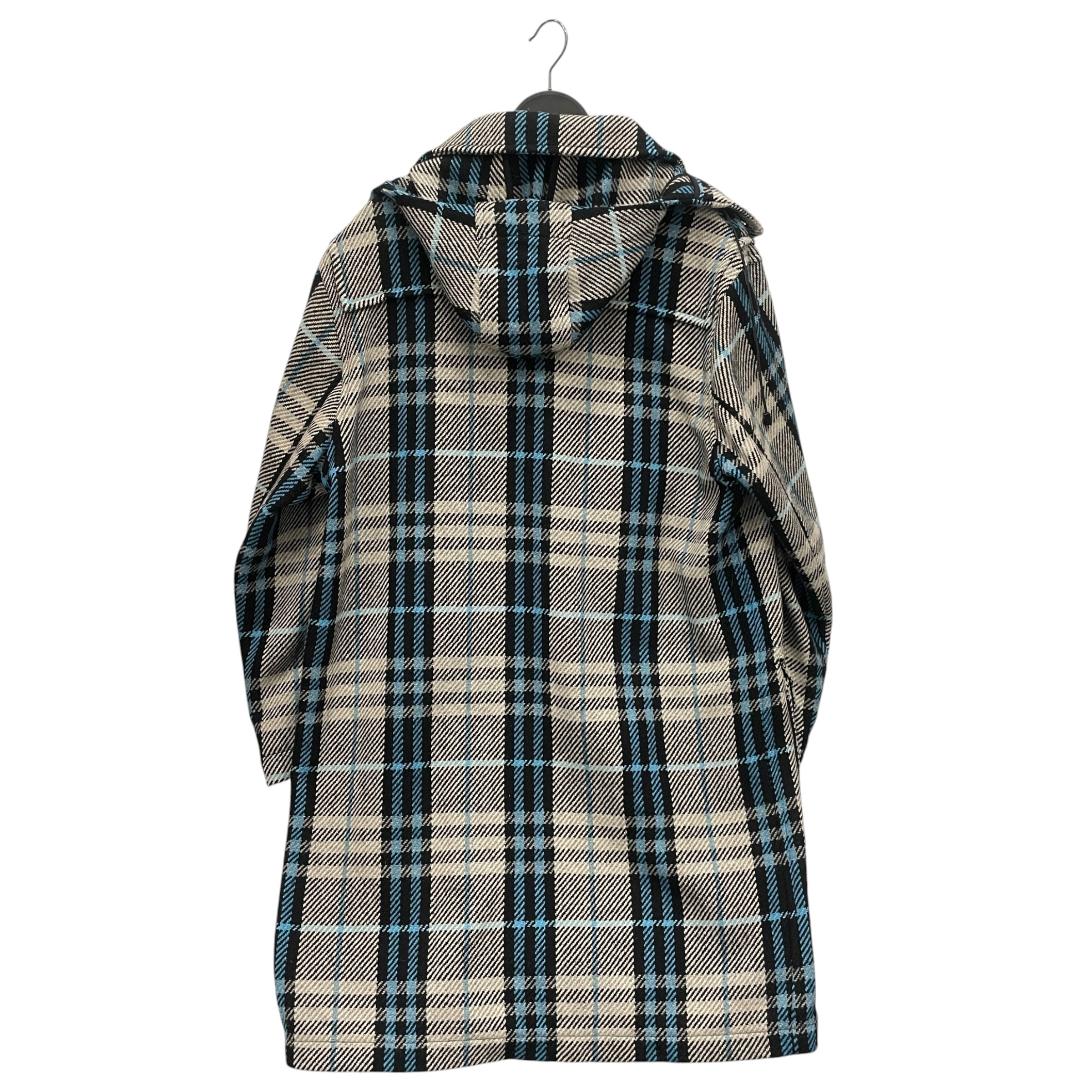 BURBERRY LONDON/Coat/Plaid/Wool/NVY/HOOD/TOGGLE CLASPS view 2