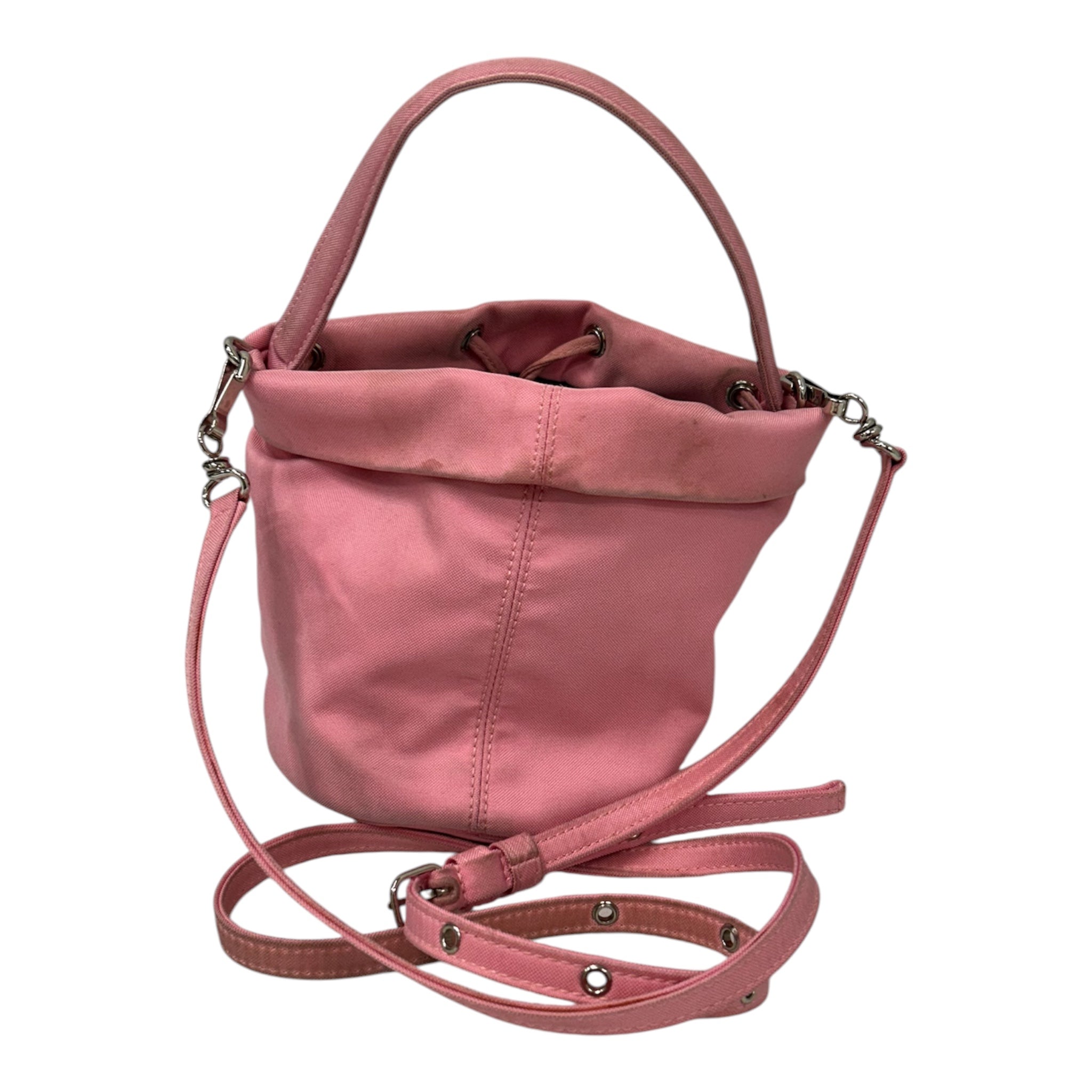 BALENCIAGA/Bag/Nylon/PNK/WHEEL XS BUCKET view 2