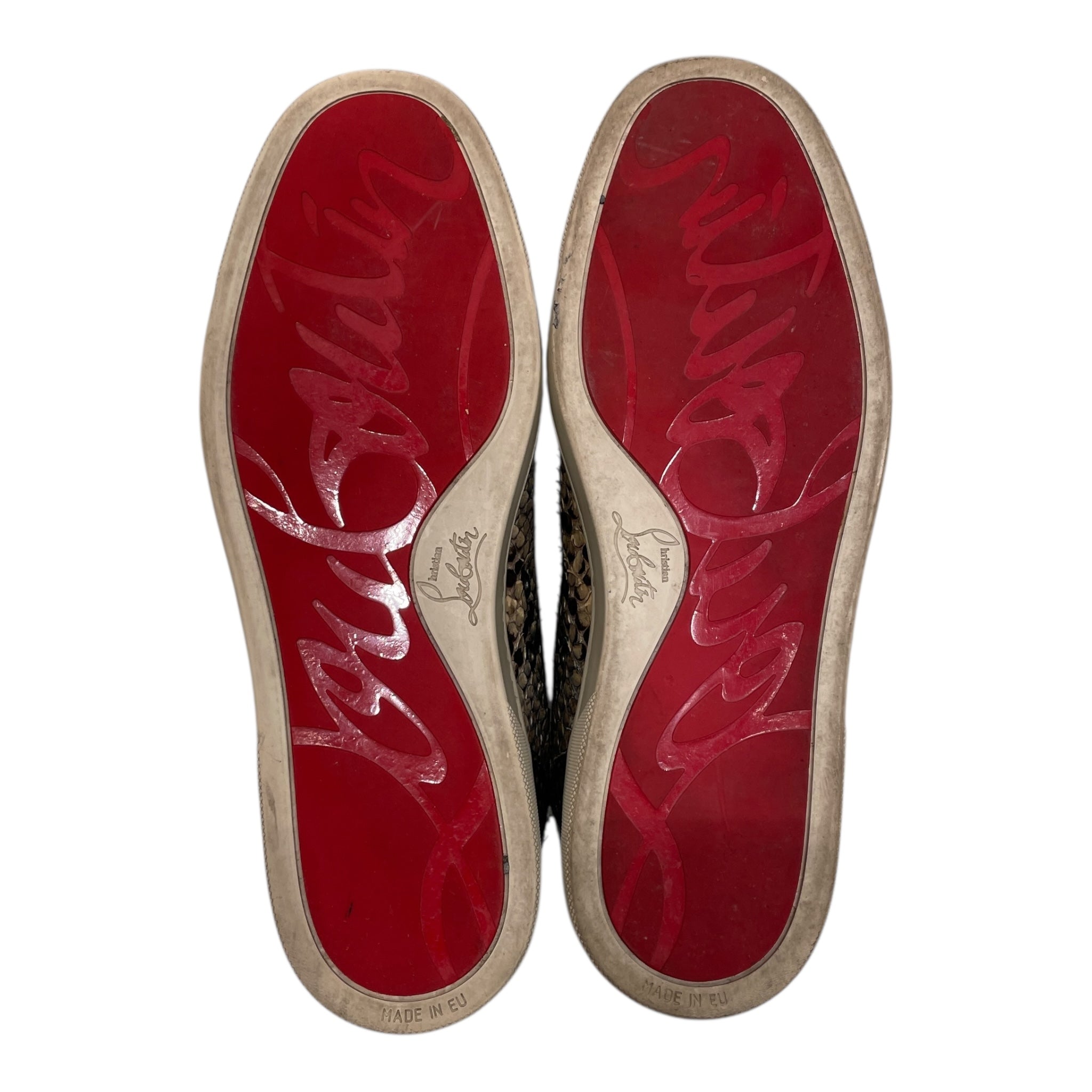 Christian Louboutin/Hi-Sneakers/EU 41.5/Animal Pattern/Leather/MLT/BLU GRN BLK SNAKE SKIN view 4