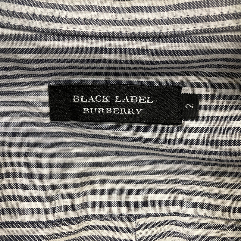 BURBERRY BLACK LABEL/LS Shirt/2/Navy/Cotton/
