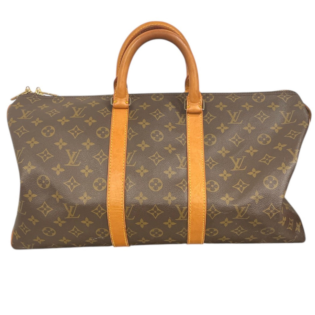 LOUIS VUITTON/Bag/Monogram/Leather/BRW/LV KEEPALL DUFFLE BAG view 1