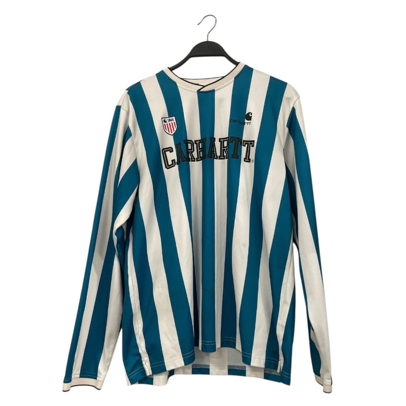 CARHARTT WIP(WORK IN PROGRESS)/LS T-Shirt/M/MLT/Stripe/Blue white stripes