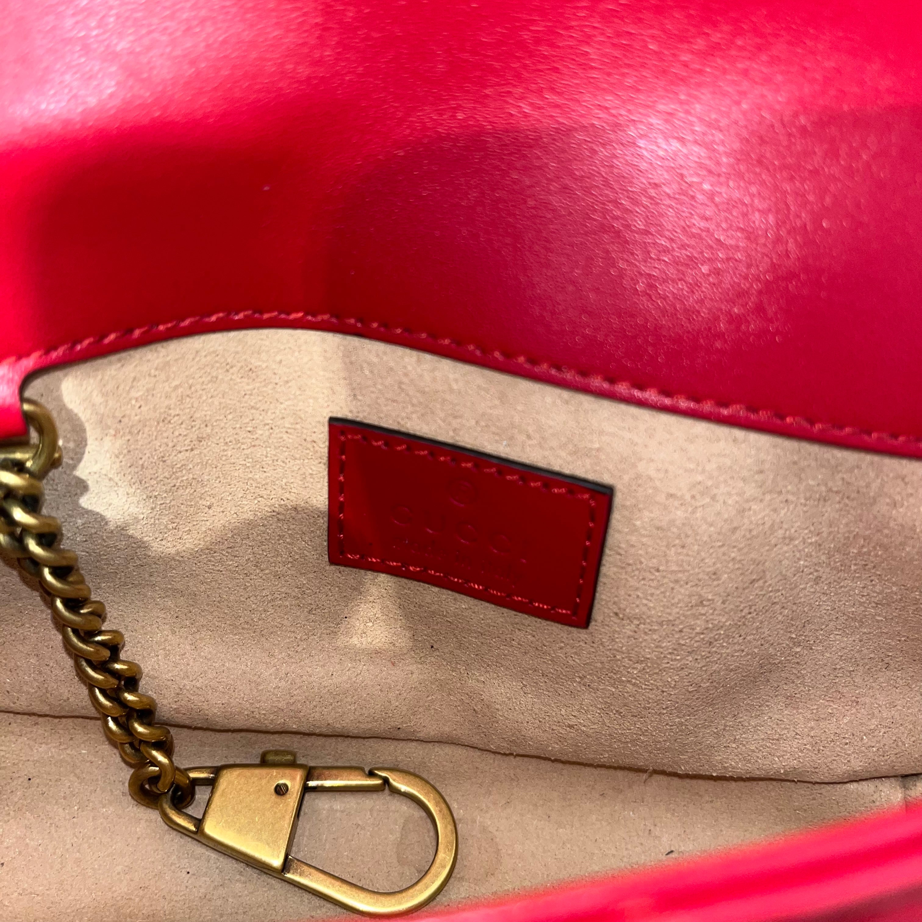 GUCCI/Cross Body Bag/RED/Marmont Super Mini Heart view 4