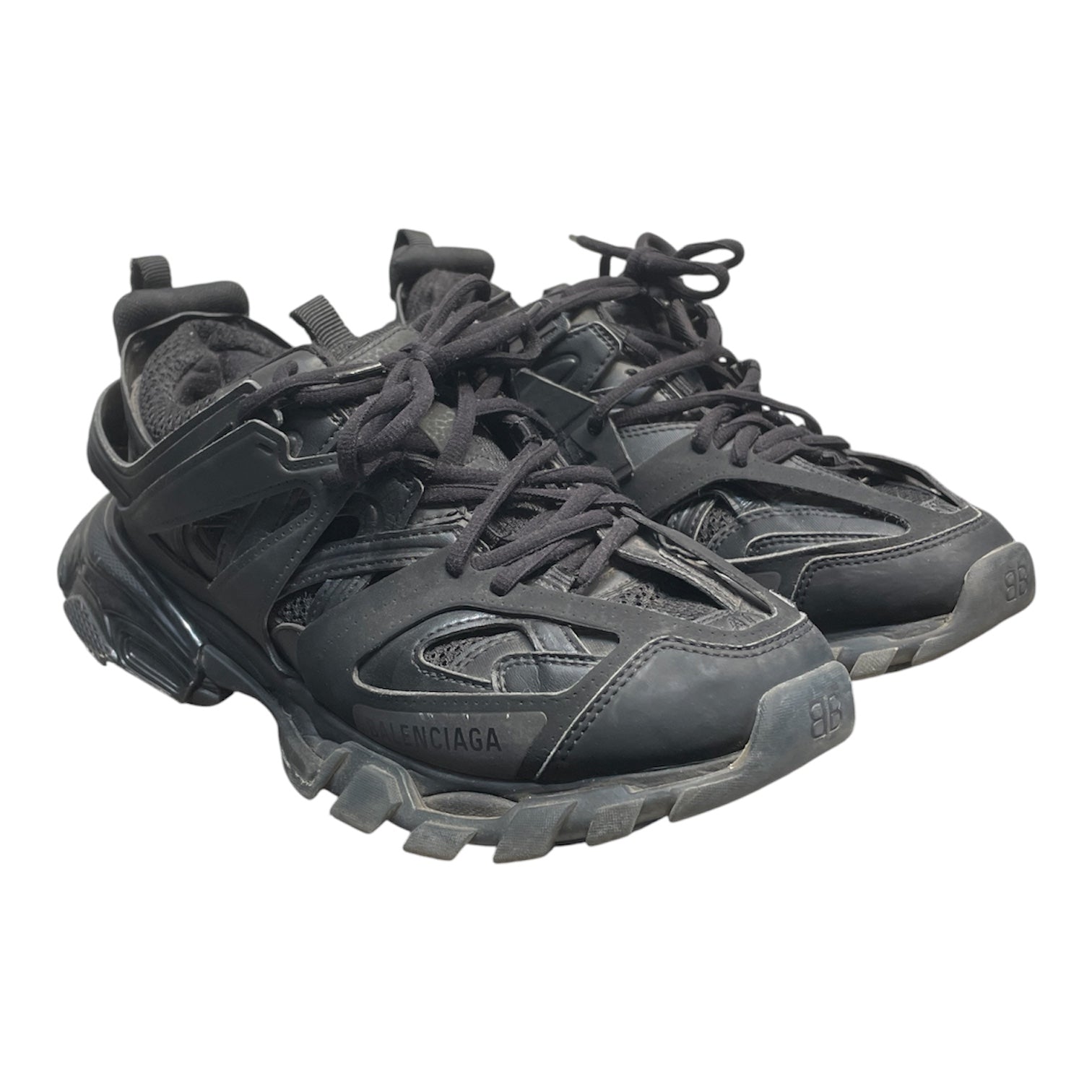 BALENCIAGA/Low-Sneakers/US 7/Leather/BLK/ view 1