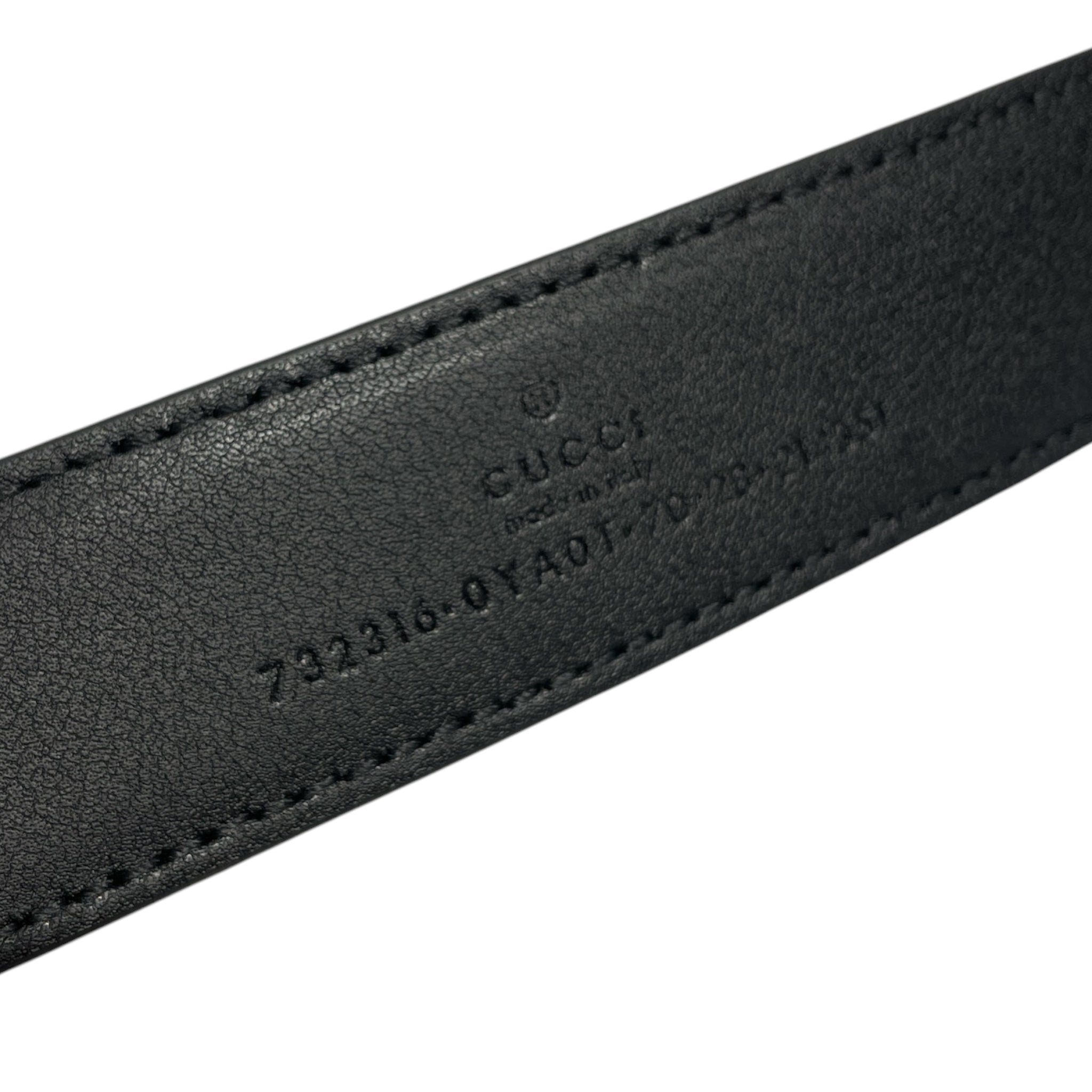 GUCCI/Belt/Leather/BLK/Gold Buckle Belt view 3