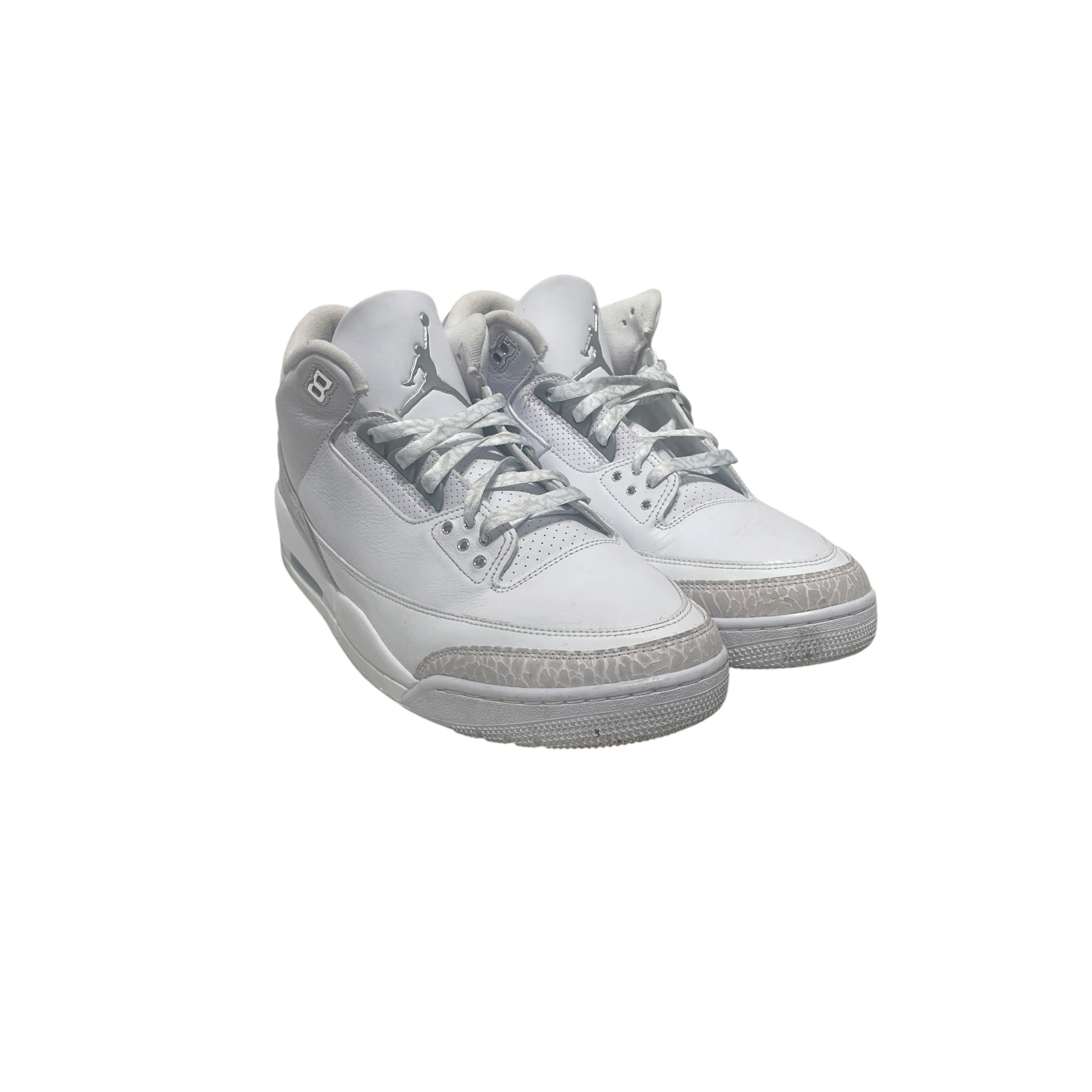 NIKE/Low-Sneakers/US 13/Leather/WHT/JORDAN 3 PURE MONEY view 1