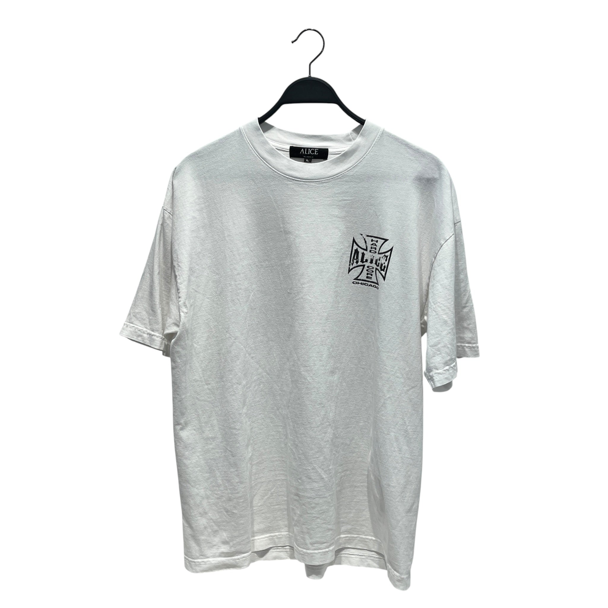 ALICE HOLLYWOOD/T-Shirt/L/Cotton/WHT/IRON CROSS view 1