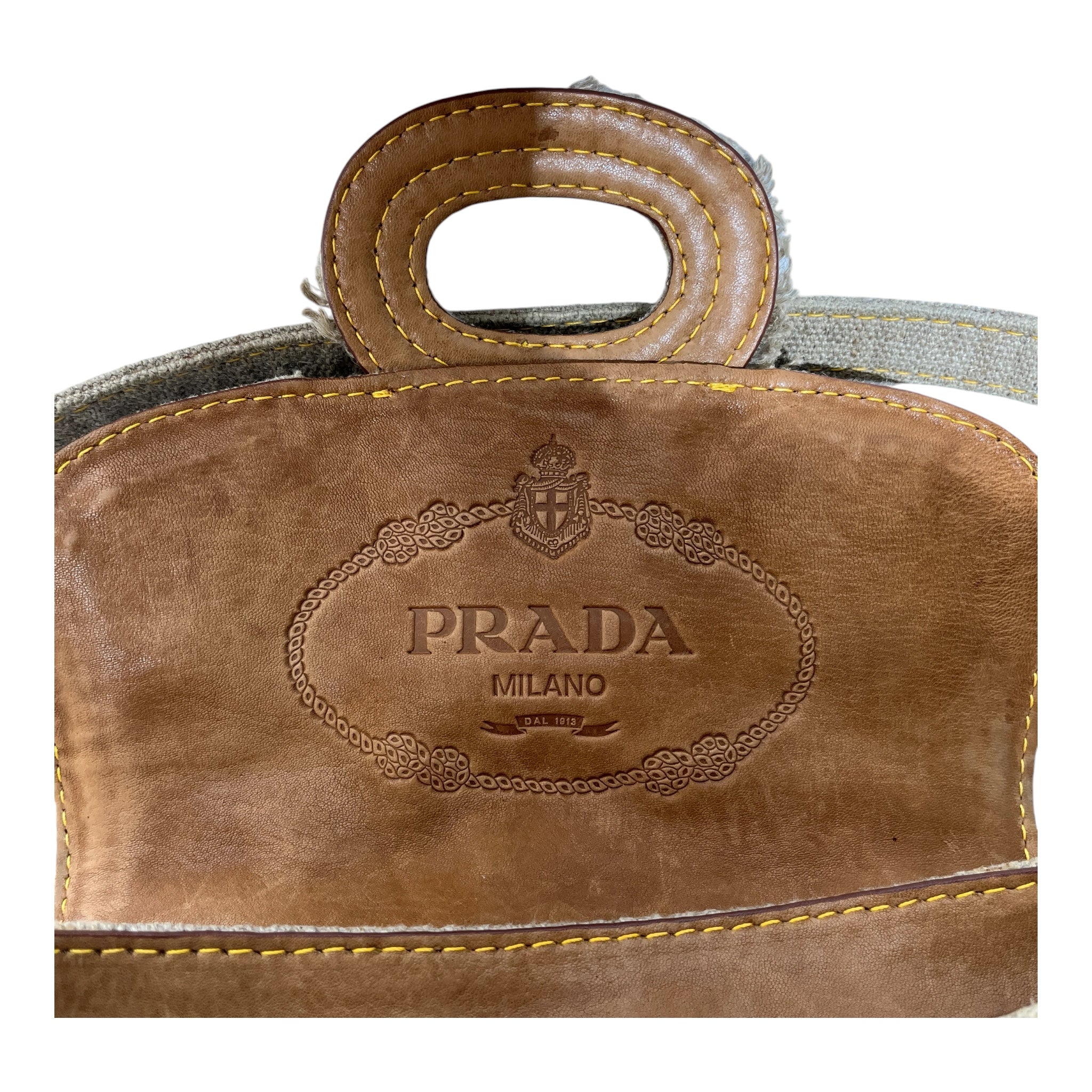 PRADA/Hand Bag/Tweed/BEG/fringe shoulder bag view 5