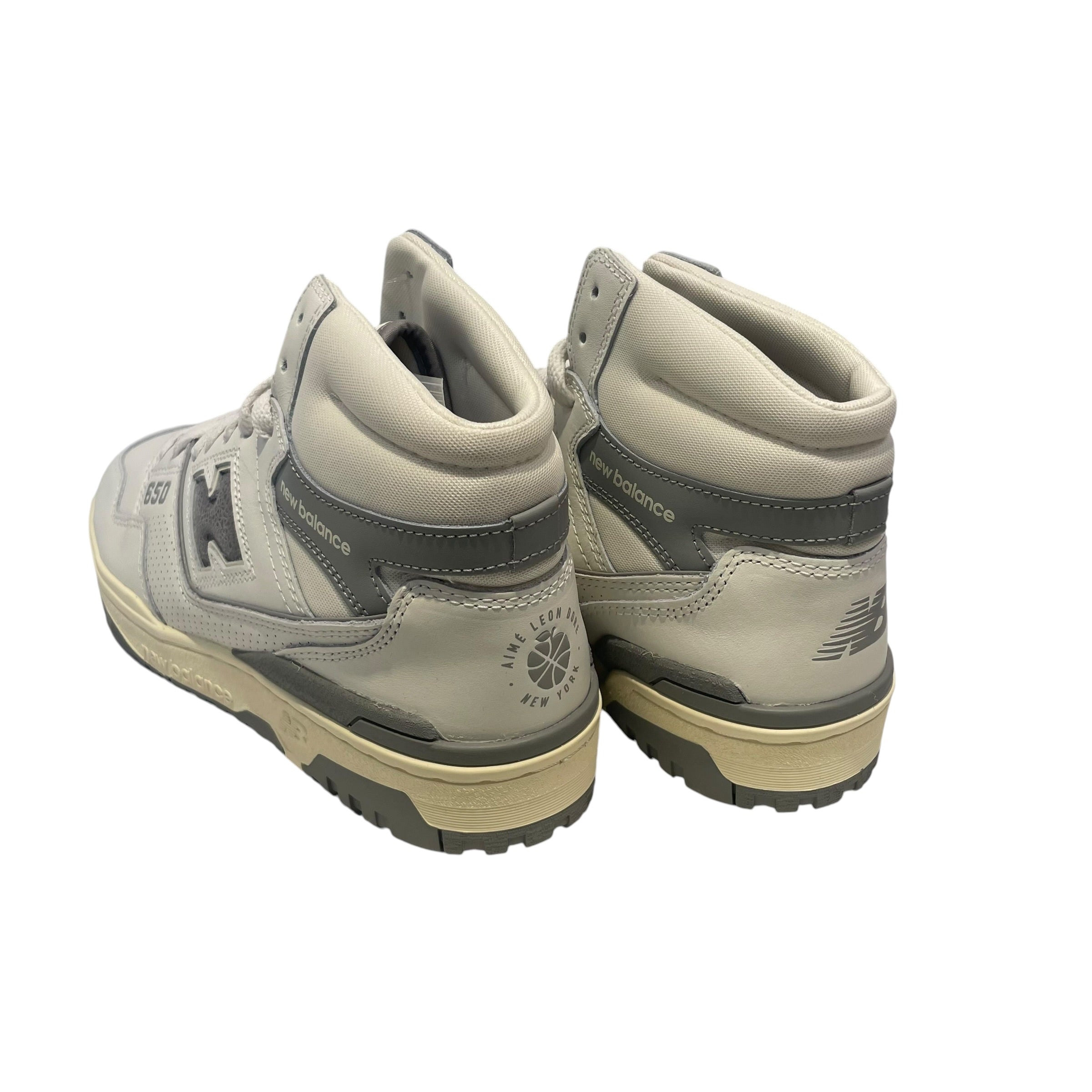AIME LEON DORE/NEW BALANCE/Hi-Sneakers/US 10/Leather/WHT/wht&grey view 2