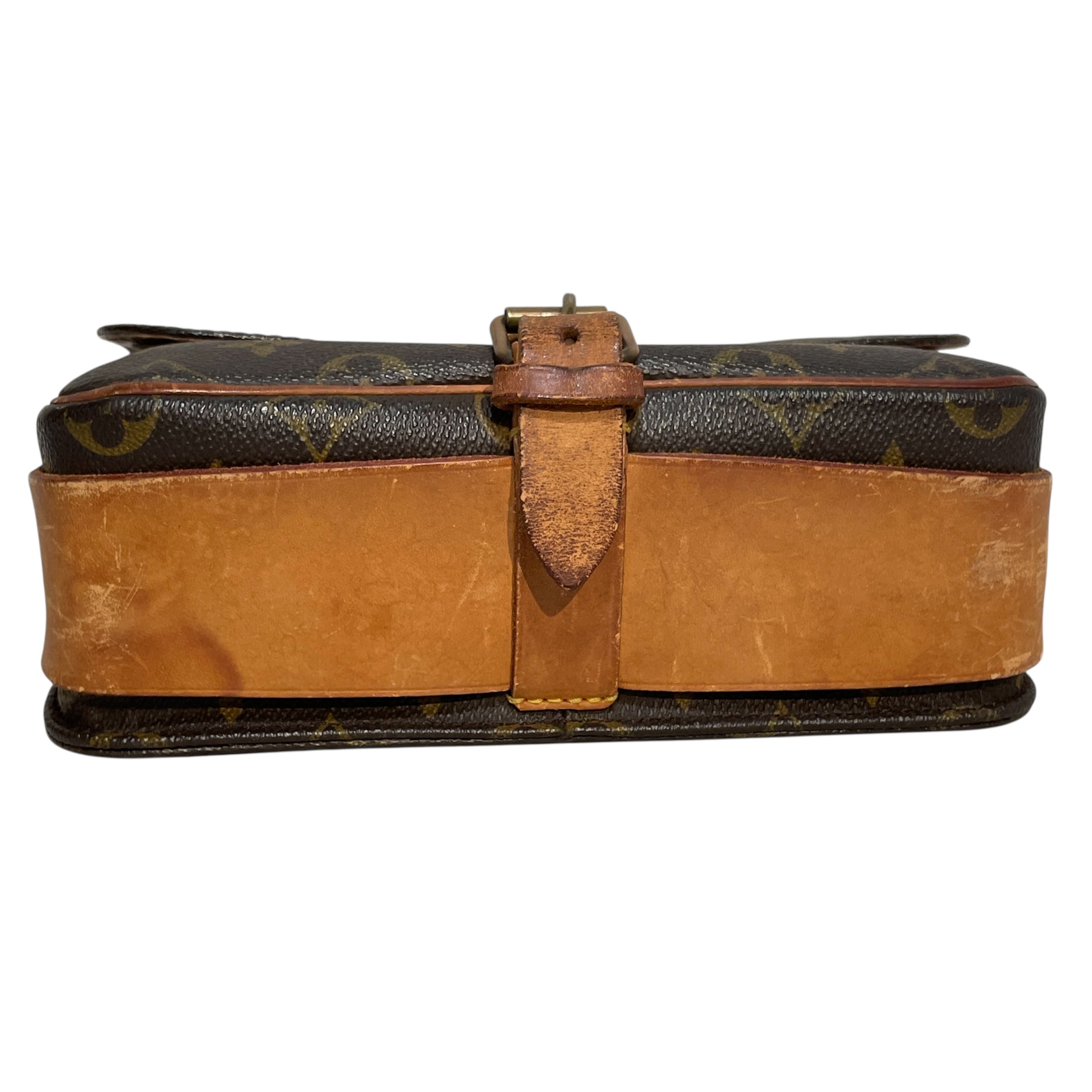 LOUIS VUITTON/Cross Body Bag/Monogram/Leather/BRW/Cartouchiere MM Crossbody Bag view 3