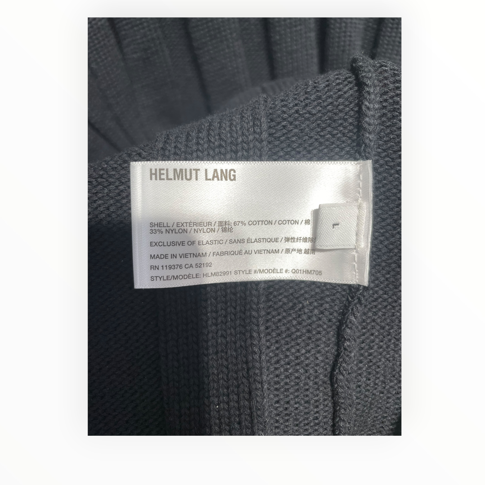 Helmut Lang/Sweater/L/Stripe/Cotton/BLK/ view 4