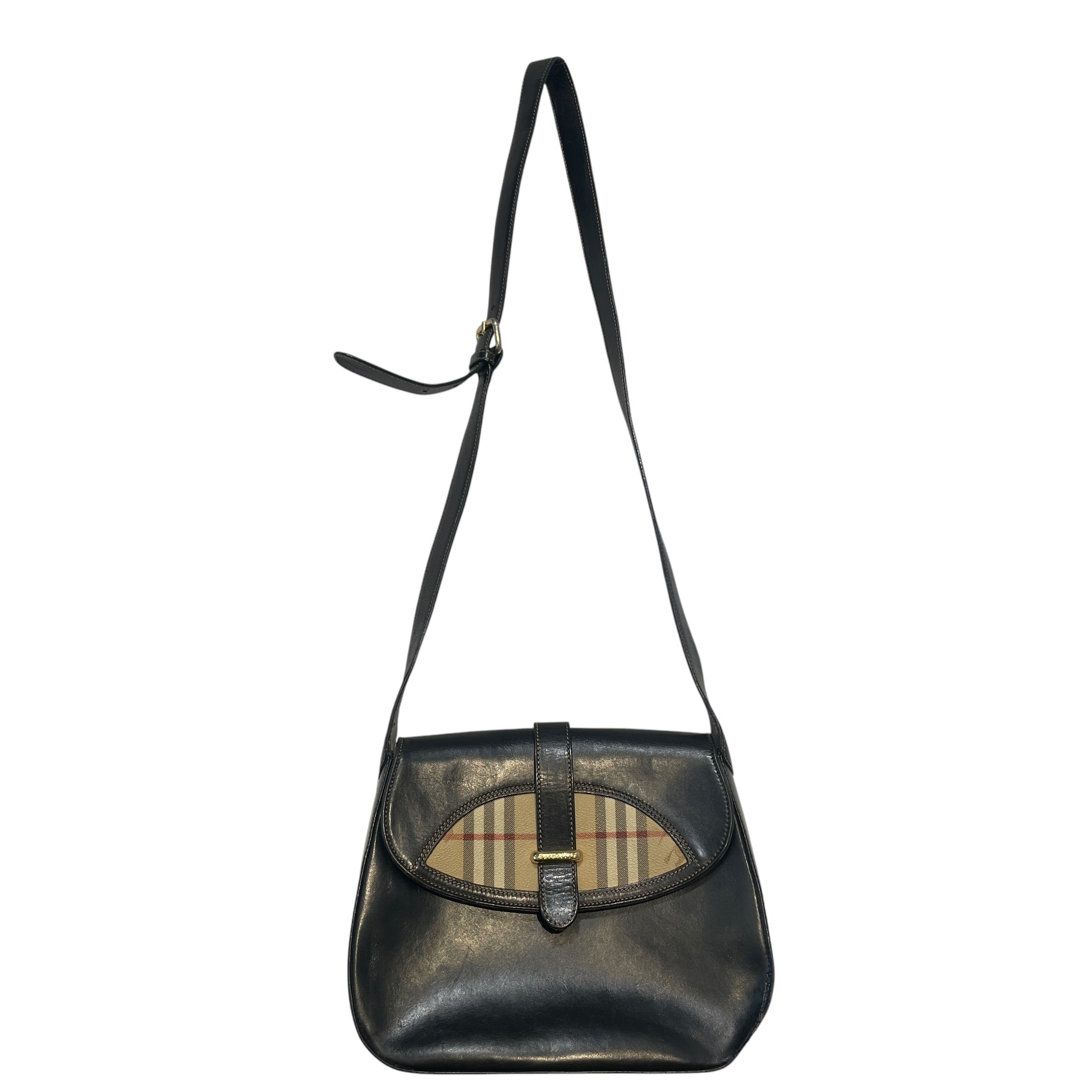 BURBERRY/Bag/Leather/BLK/Burberry Cross BOdy Bag view 1