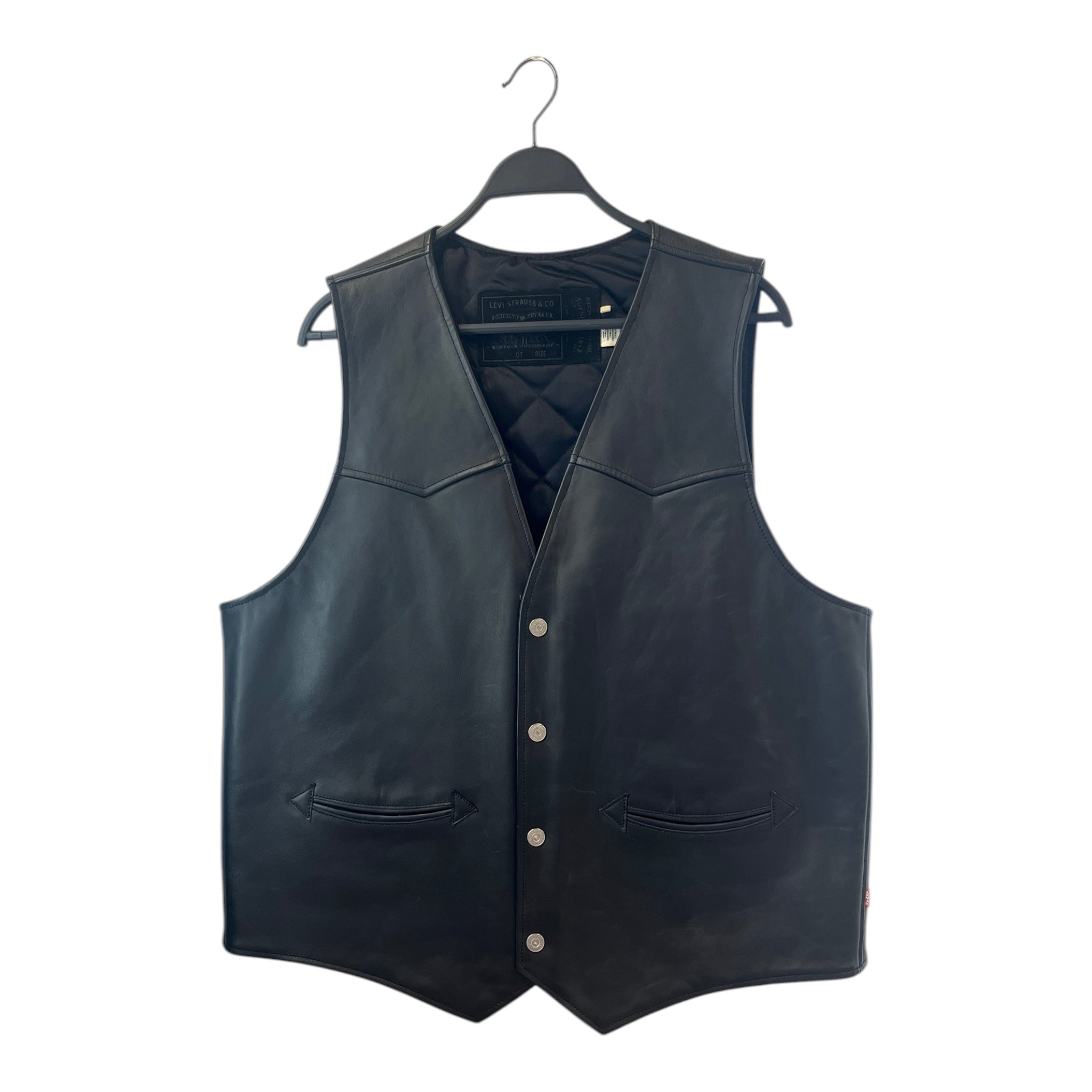 DENIM TEARS/Levi's/Vest/XL/Leather/BLK/TRACY'S KING TUT BACK PATCH view 1