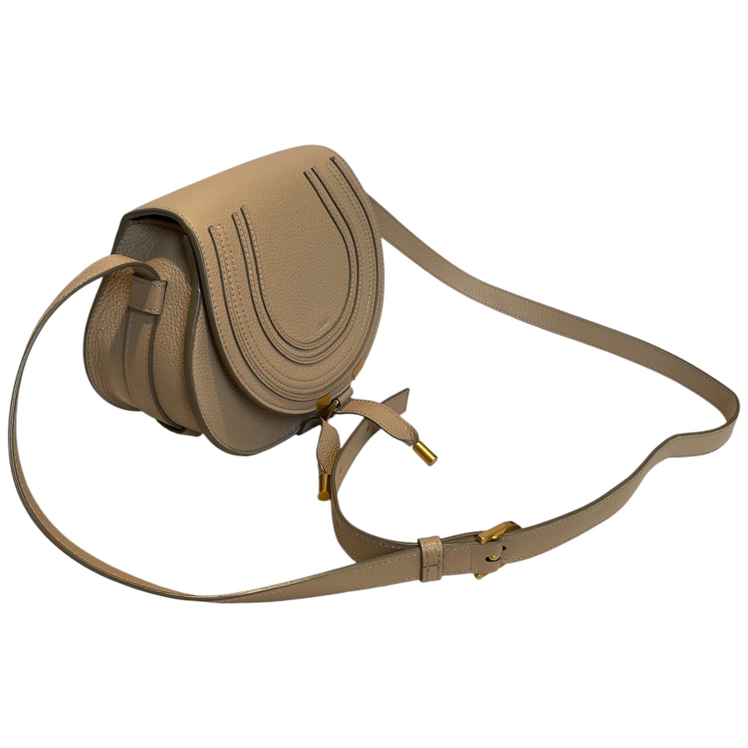 Chloe/Cross Body Bag/Leather/BEG/GOLD DETAIL/CROSS OVER view 6