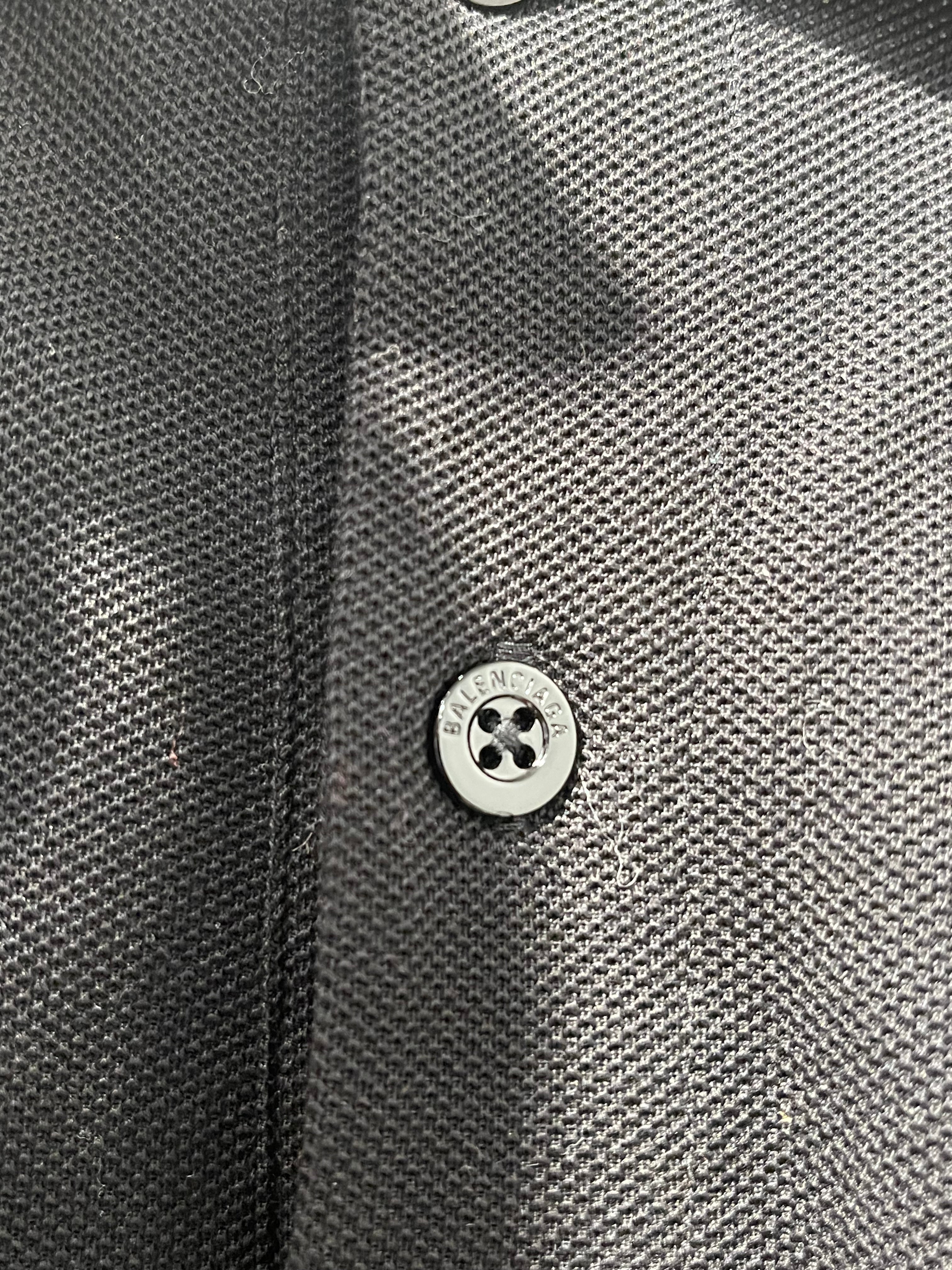BALENCIAGA/Polo Shirt/XS/Cotton/BLK/Graphic/E F FUEL GAUGE view 6