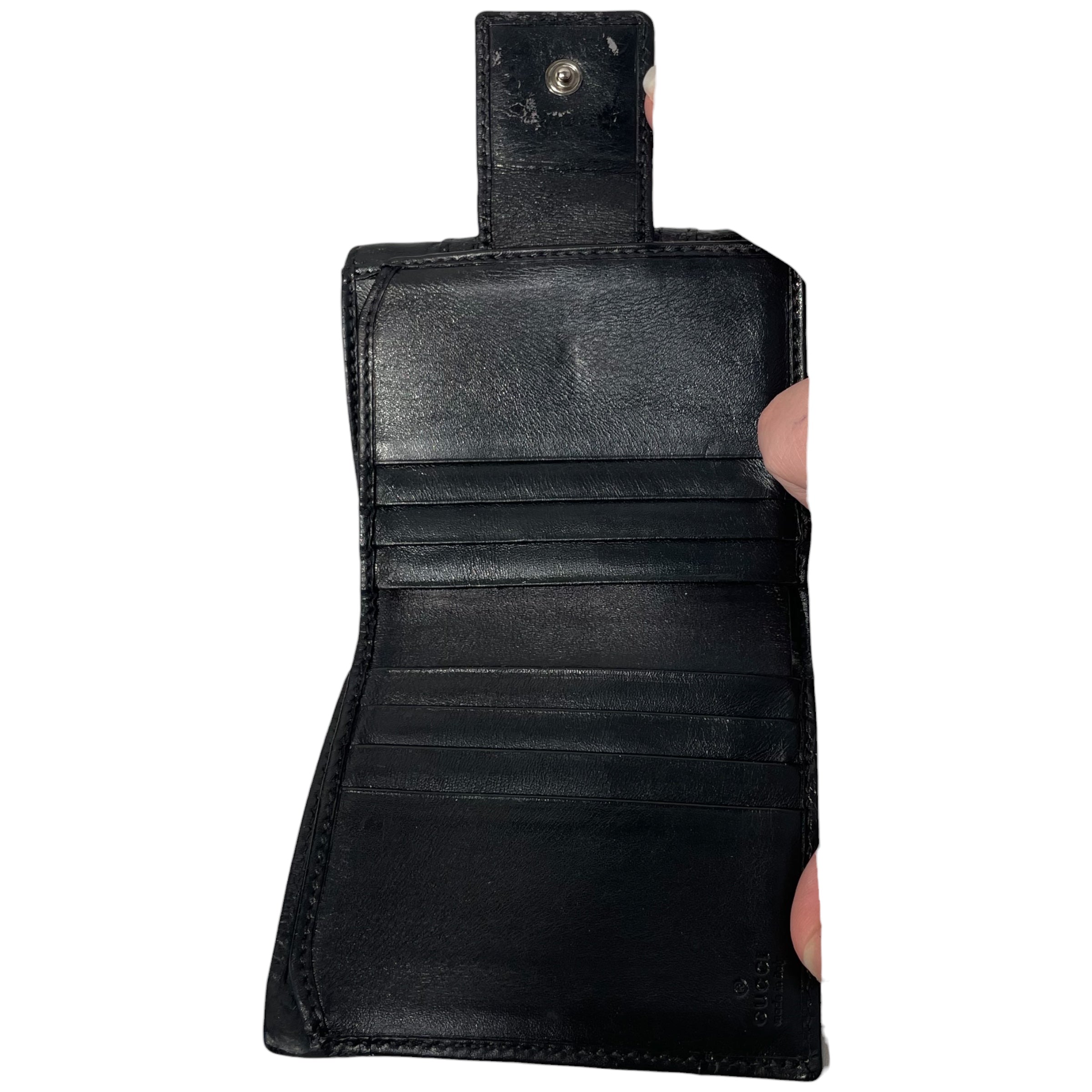 GUCCI/Wallet/Monogram/Leather/BLK/ view 6