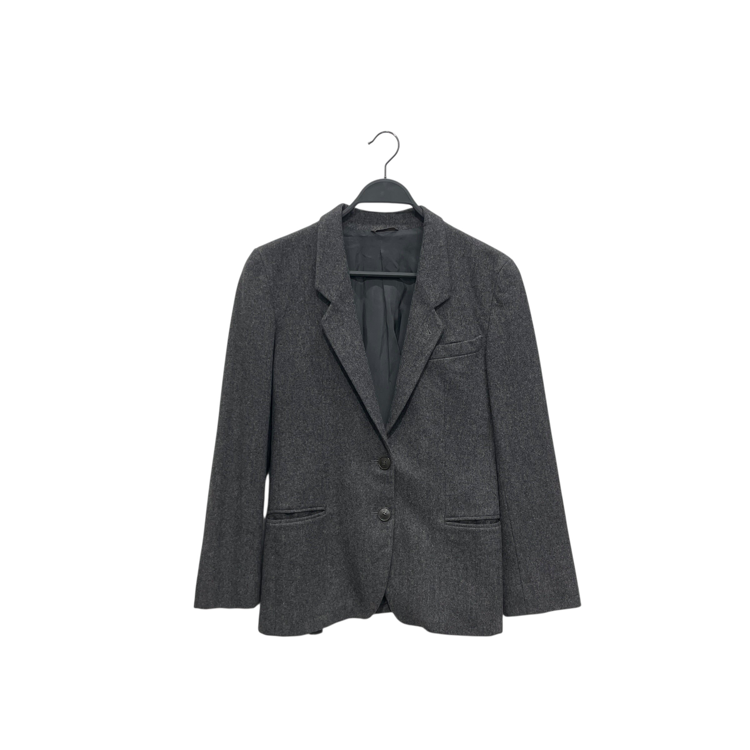 Thierry Mugler/Vintage/Tailored Jkt/Wool/GRY/2 FRONT BUTTON view 1