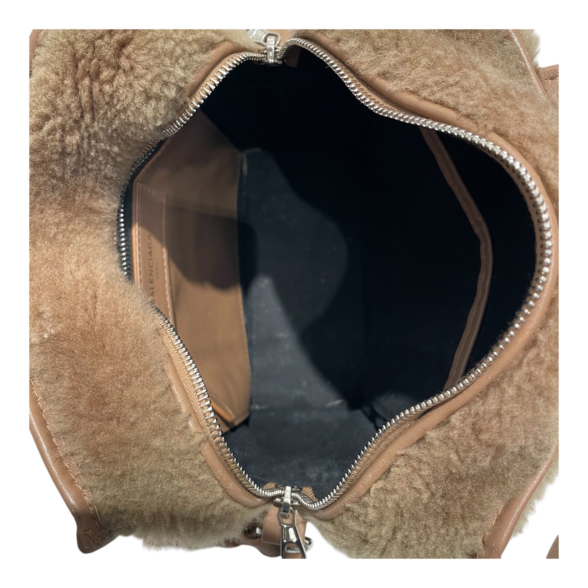 BALENCIAGA/Tote Bag/Fake Fur/BRW/SHEARLING CONVERTIBLE view 6
