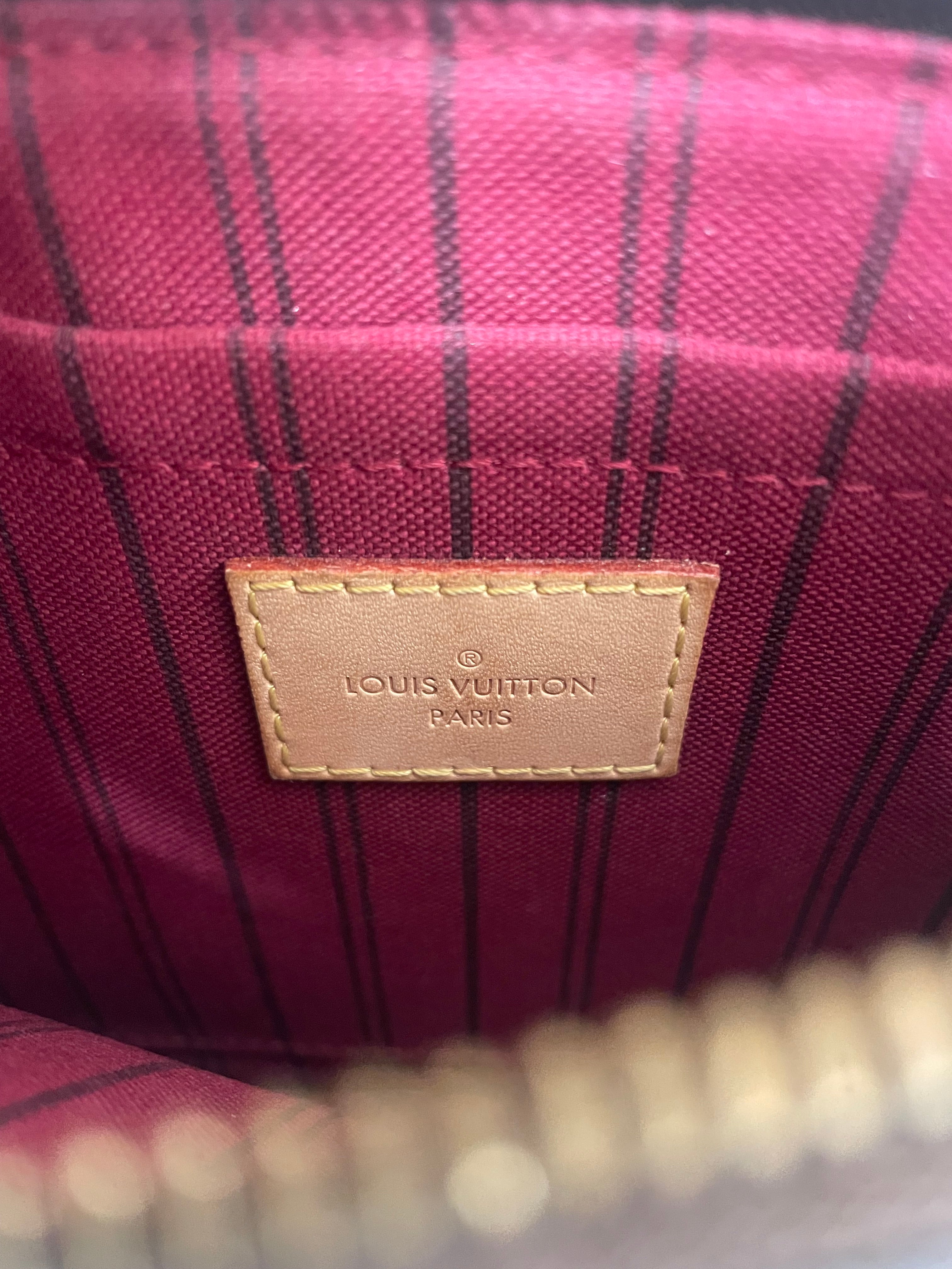 LOUIS VUITTON/Pouch/Monogram/Leather/BRW/neverfull pouch view 3