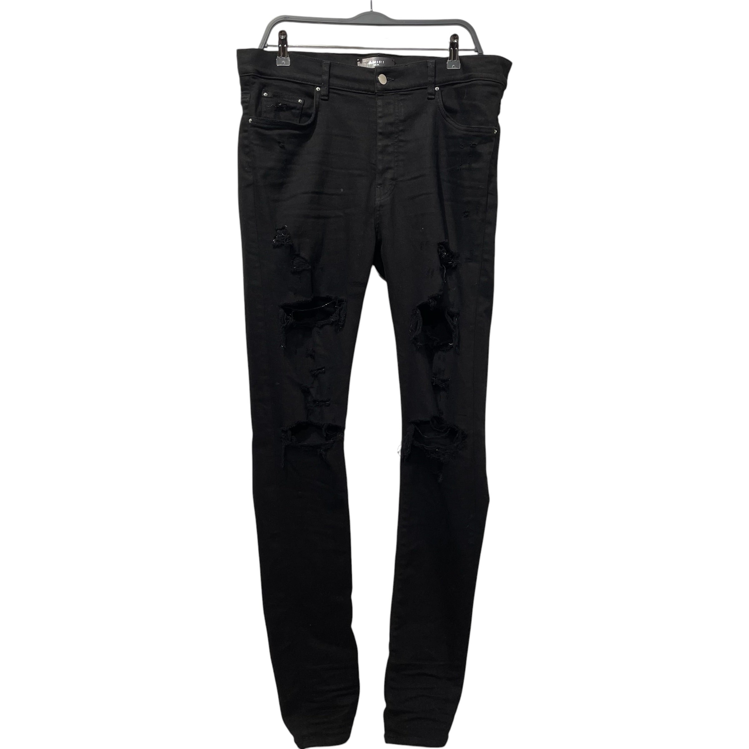 AMIRI/Skinny Pants/38/Denim/BLK/Amiri Distressed Skinny Jeans view 1