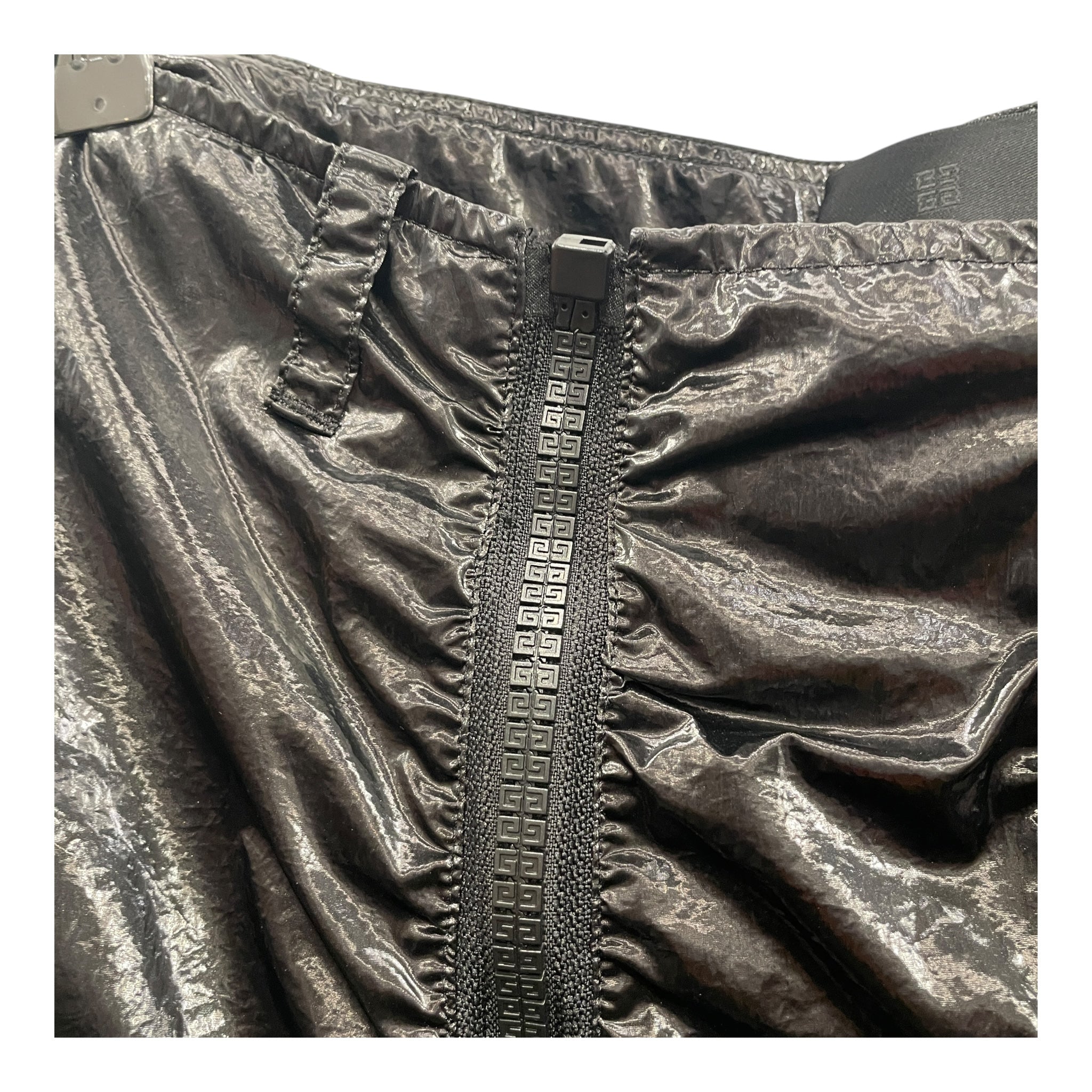 GIVENCHY/Straight Pants/52/Polyester/BLK/FRONT ZIP PVC JOGGERS view 7