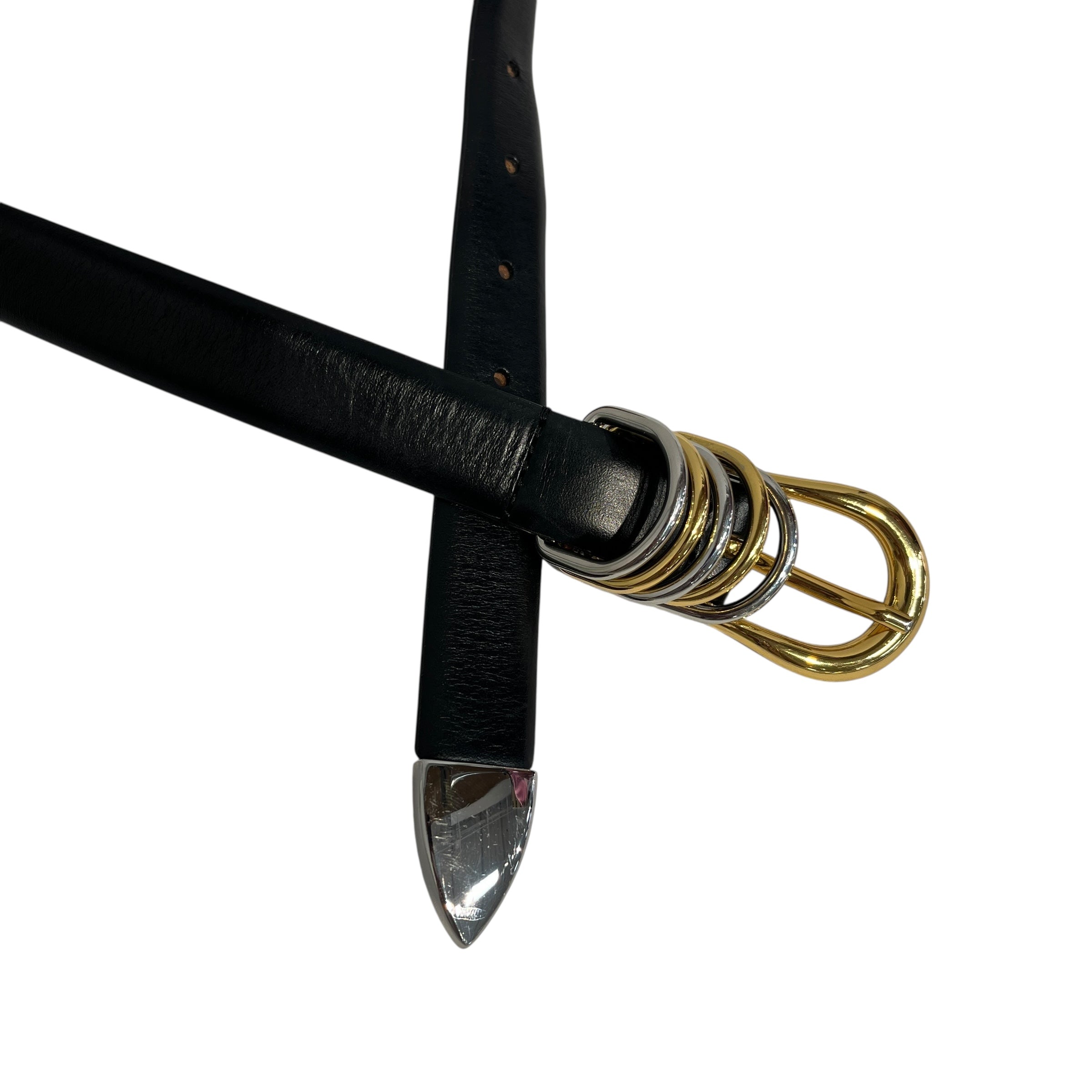 DEHANCHE/Belt/Leather/BLK/HOLLYHOCK GOLD AND SILVER view 2