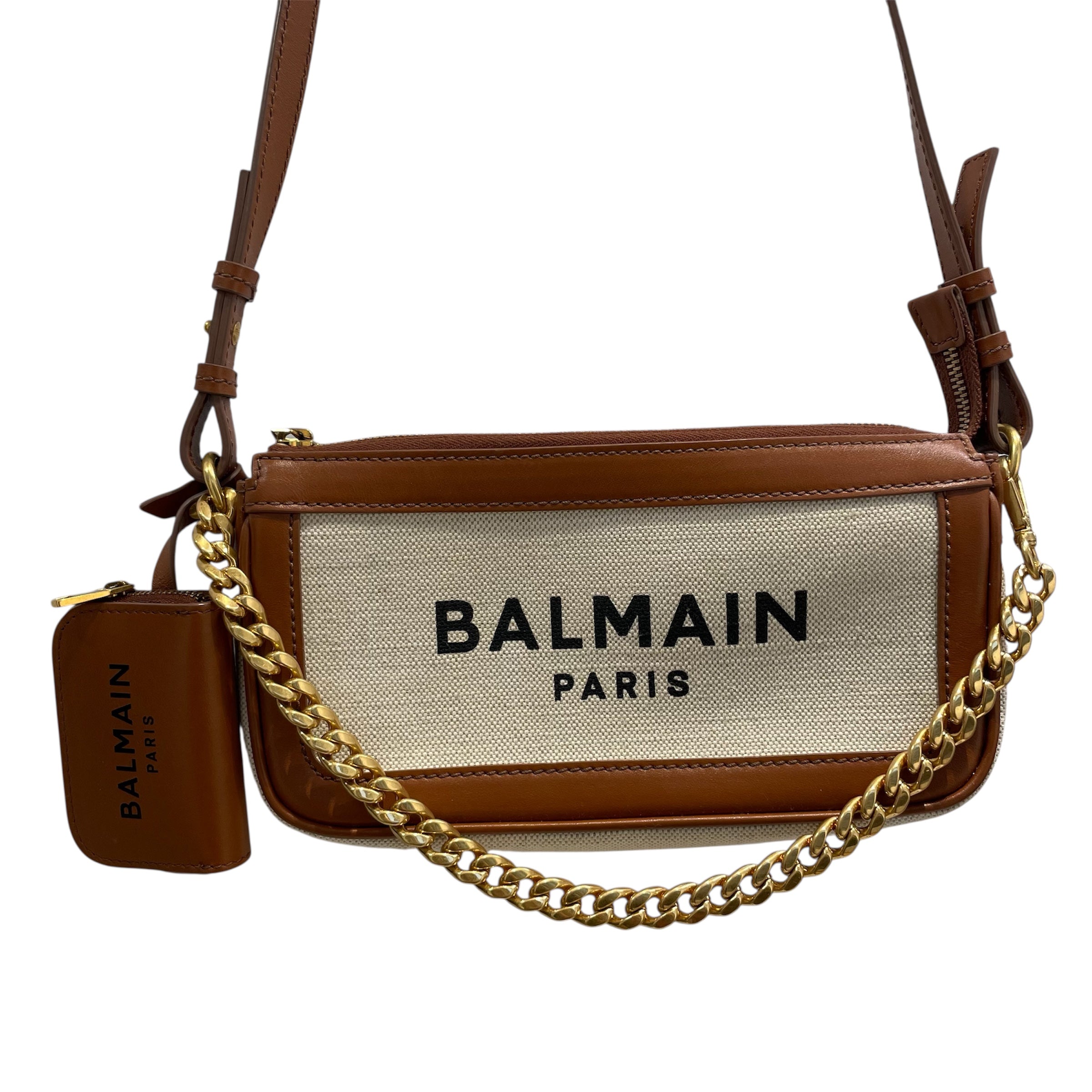BALMAIN/Hand Bag/Leather/KHK/ view 3