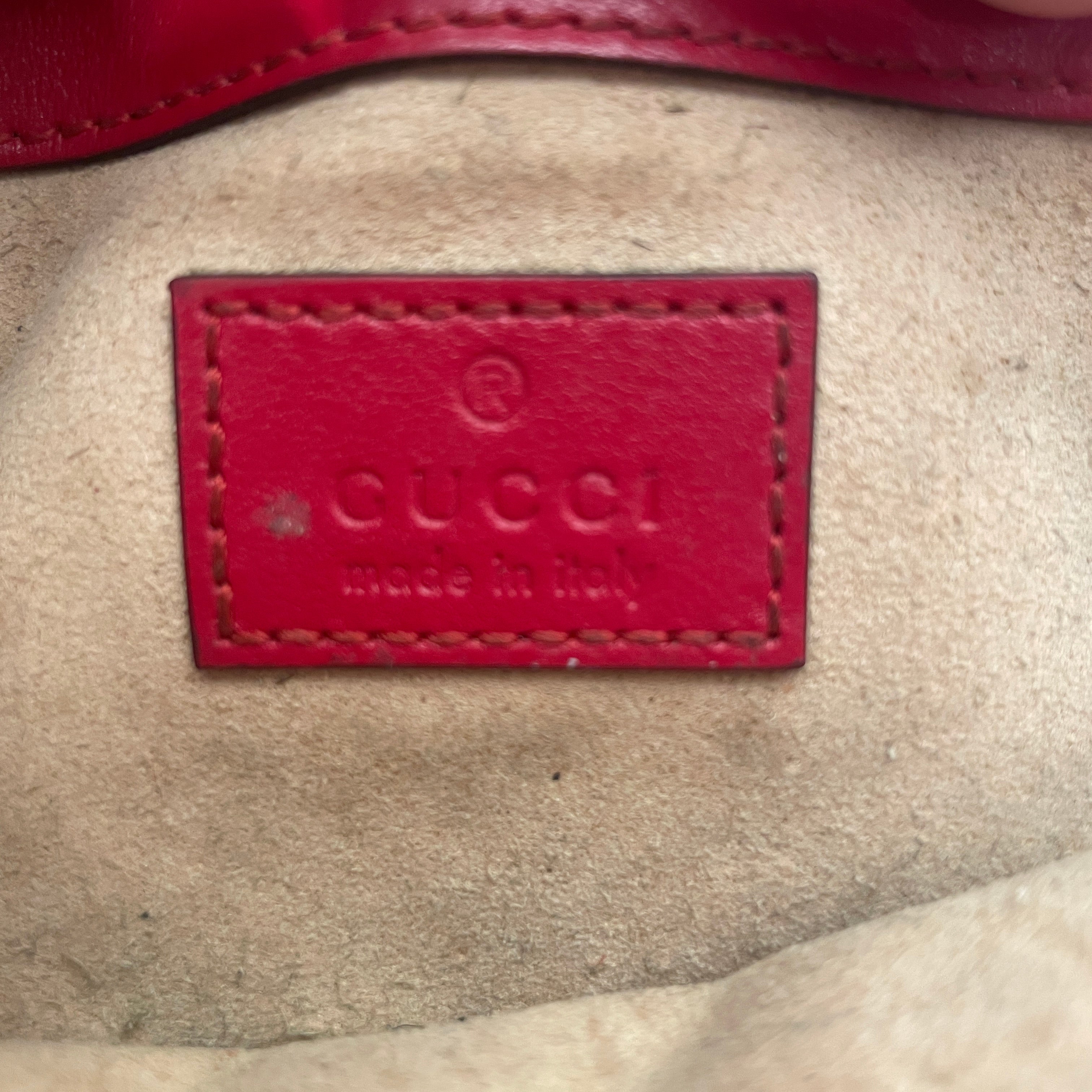 GUCCI/Cross Body Bag/Leather/RED/MARMONT view 3