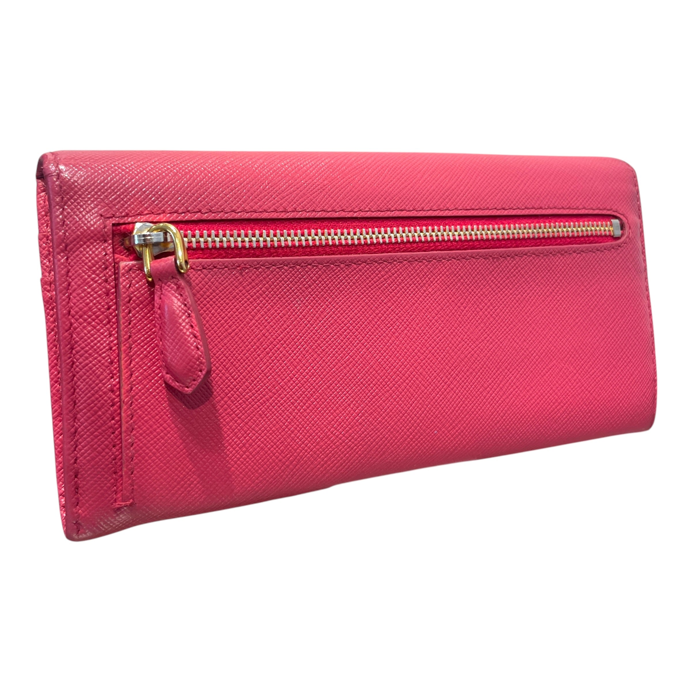 PRADA/Long Wallet/Leather/PNK/L's/Saffiano Ribbon Wallet view 2