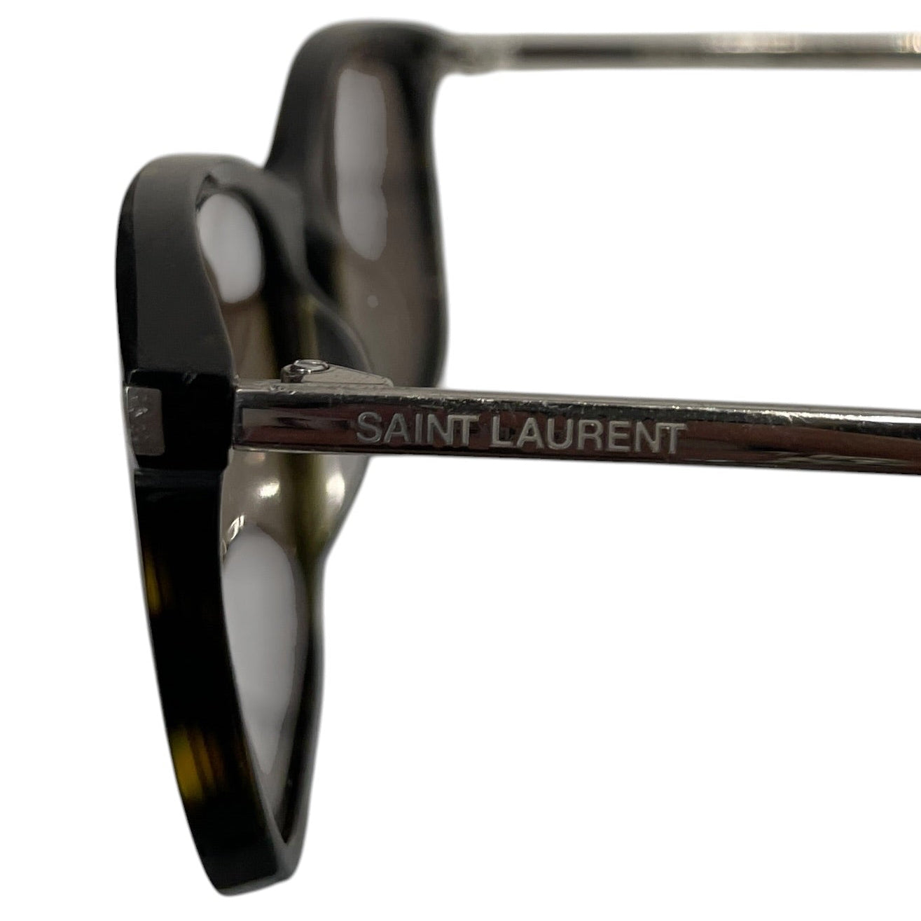 SAINT LAURENT/Sunglasses/Celluloid/BRW/SILVER SIDE TRIMMINGS view 3