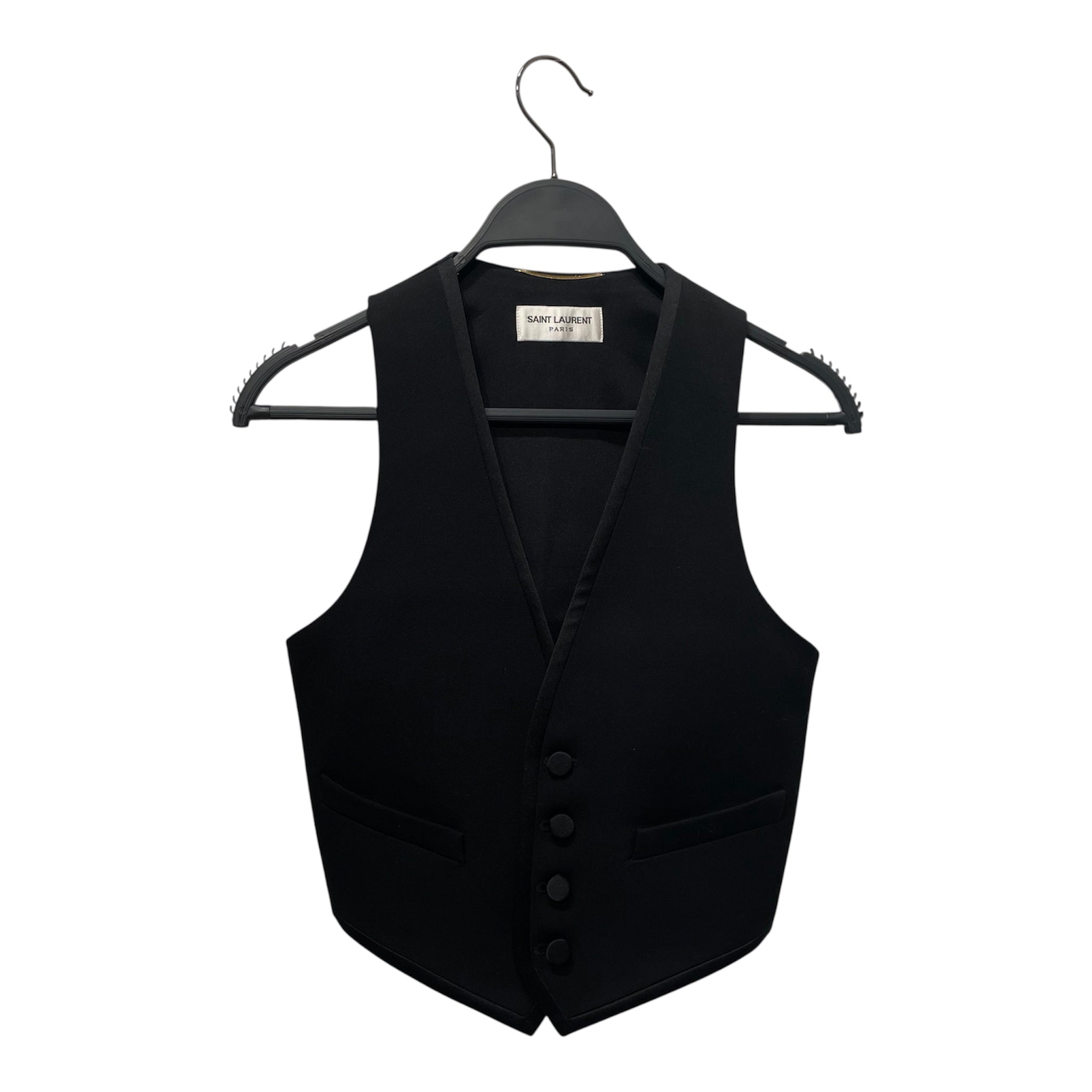 SAINT LAURENT/Vest/34/Cotton/BLK/ view 1