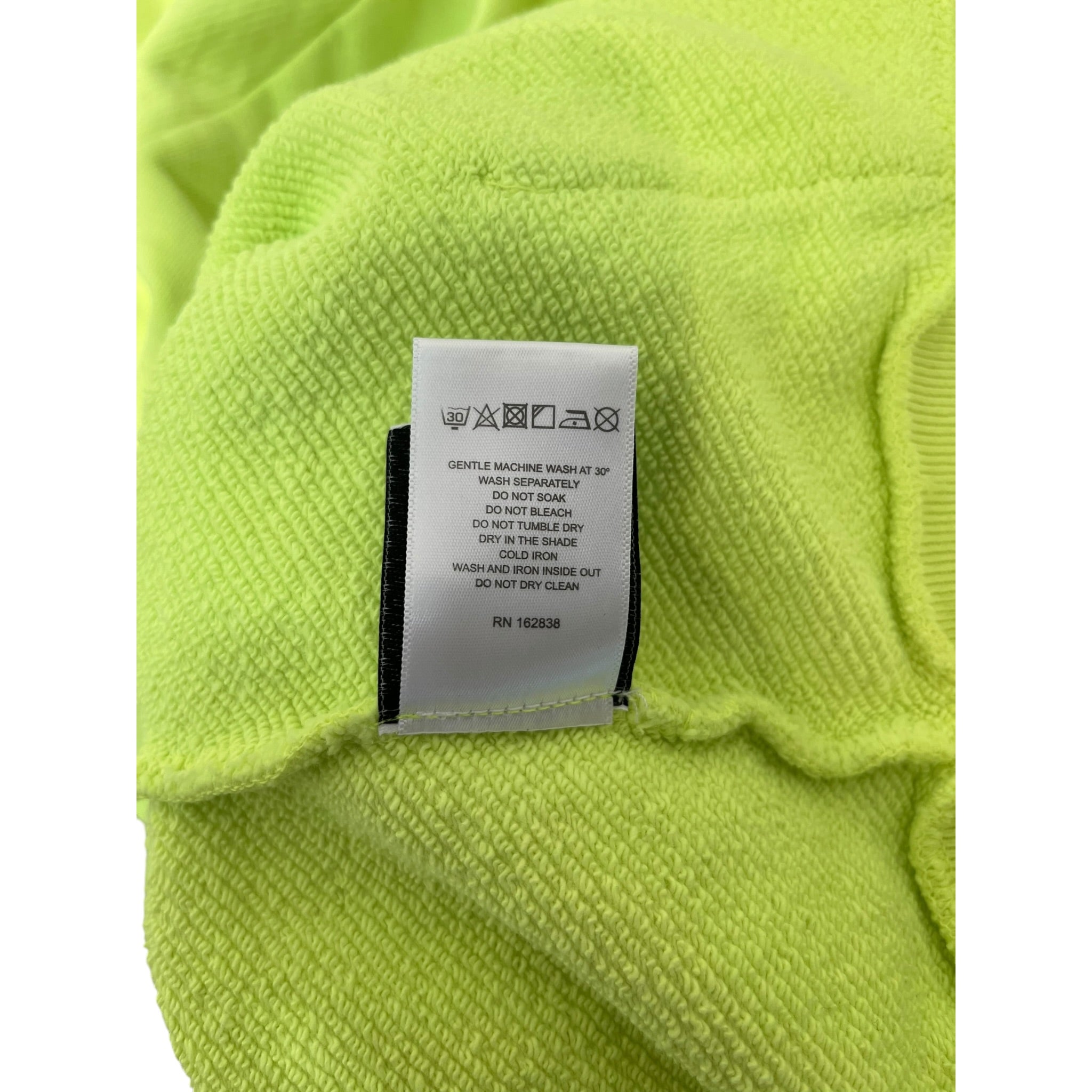 DENIM TEARS/Zip Up Hoodie/S/Cotton/GRN/NEON GREEN NWT view 7