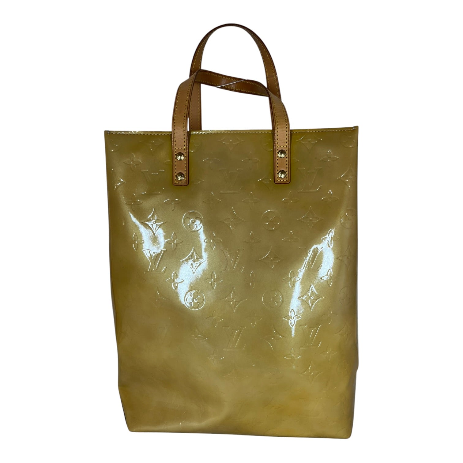 LOUIS VUITTON/Tote Bag/Monogram/Leather/YEL/Reade Monogram view 2