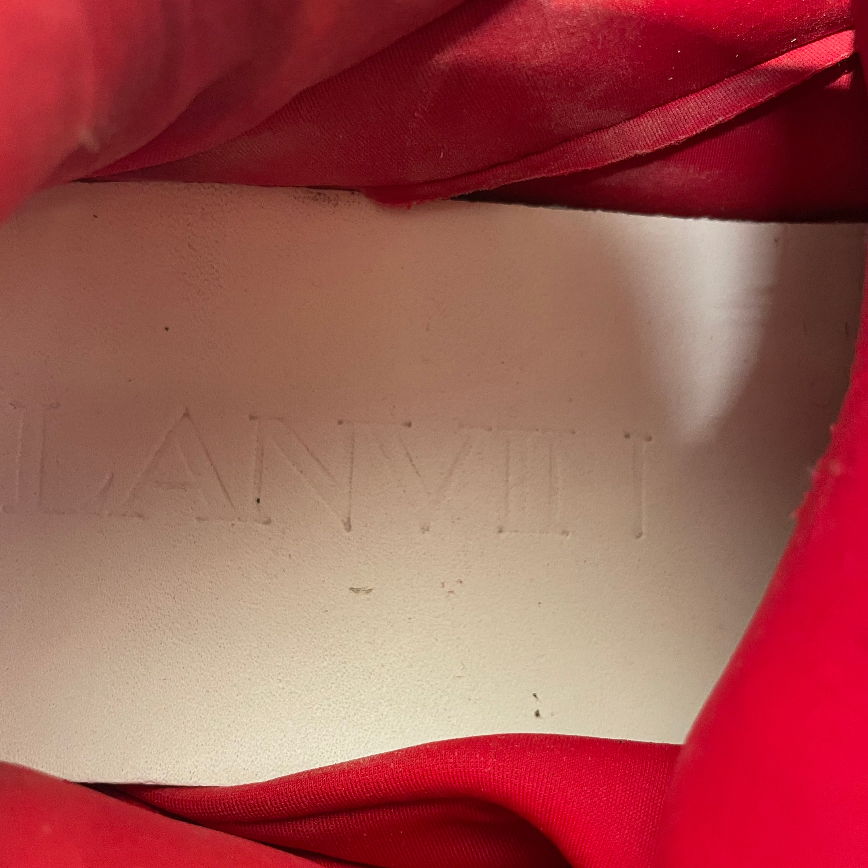 LANVIN/Low-Sneakers/EU 43/Suede/RED/RED, BRW, ORNG, WHT LACES view 3