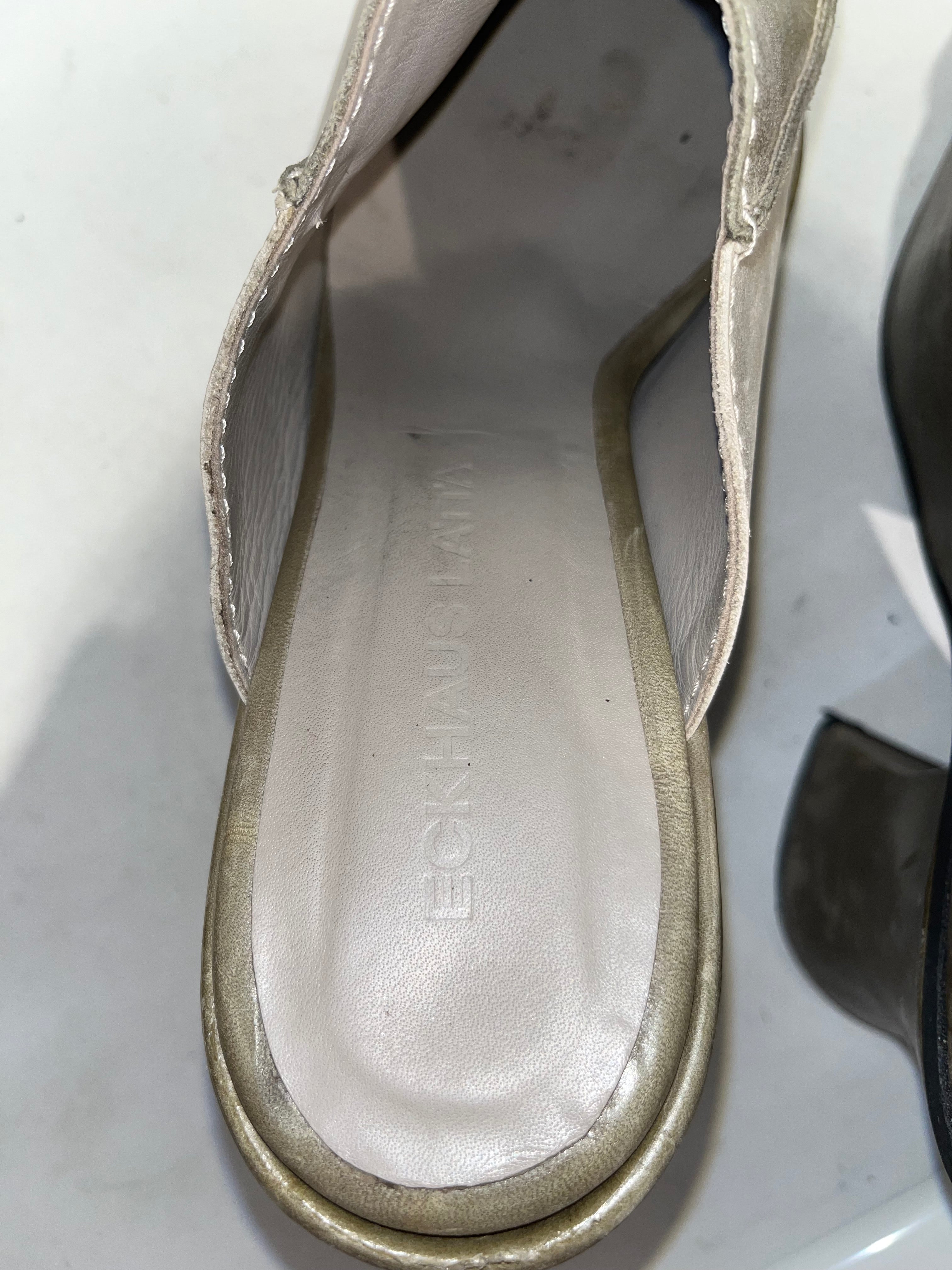 ECKHAUS LATTA/Heels/EU 41/Leather/GRN/SQUARE TOE 2 TONE view 3