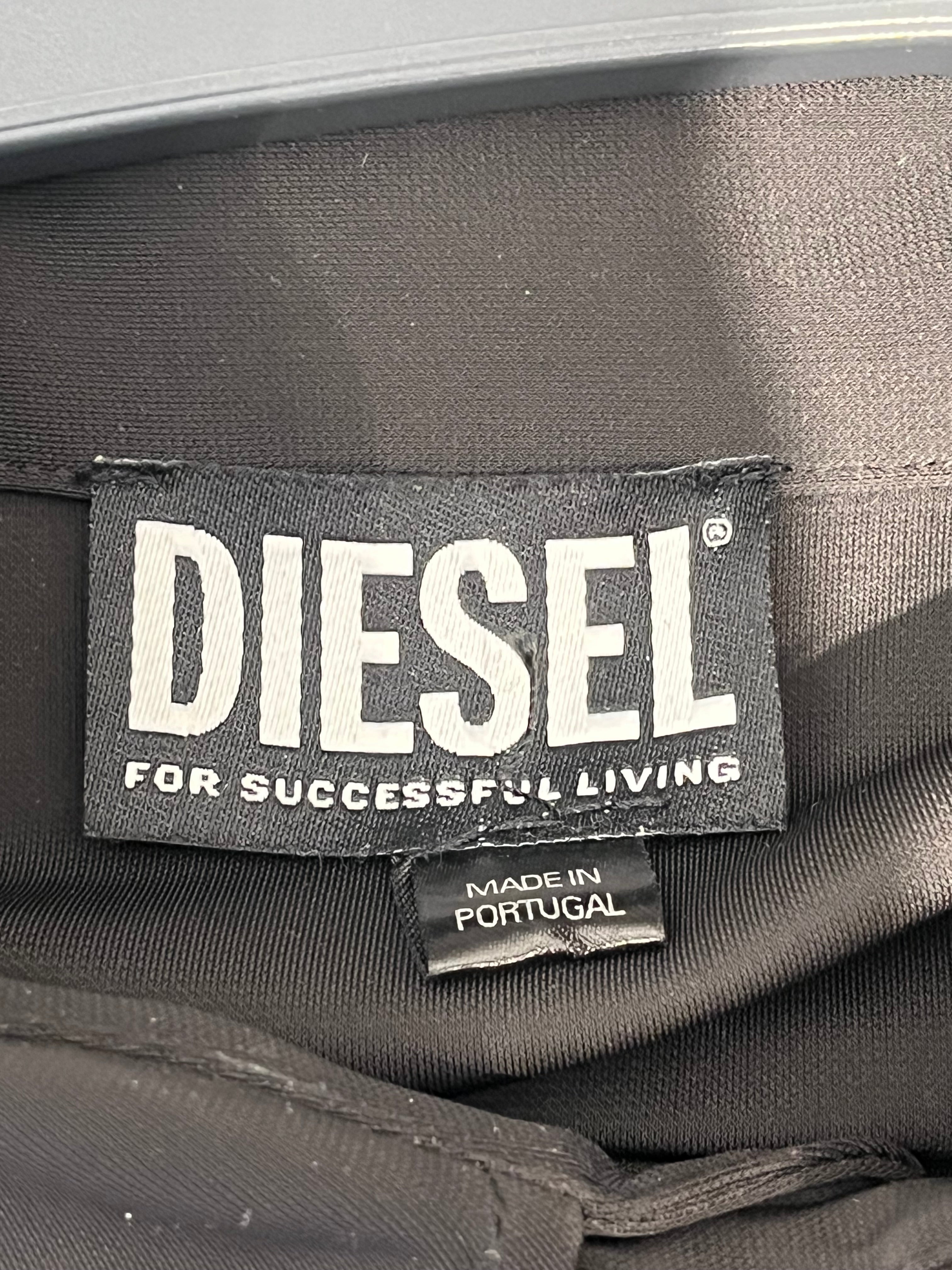 DIESEL/LS Shirt/S/Polyester/BLK/CROPPED BUTTON UP view 3