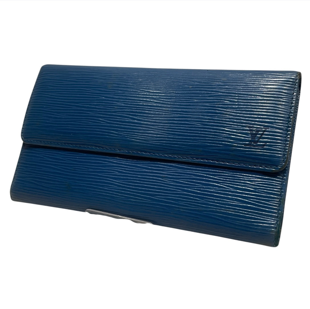 LOUIS VUITTON/Long Wallet/Leather/BLU/L's/elipse blu view 1