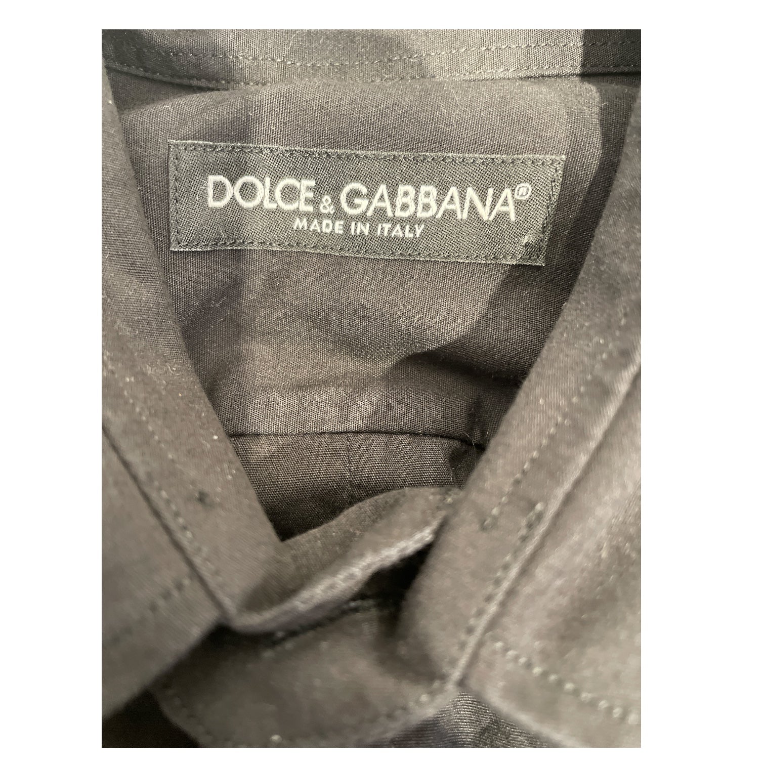 DOLCE&GABBANA/LS Shirt/M/Cotton/BLK/Dress/DOLCE & GABBANA COLLARED LS view 3