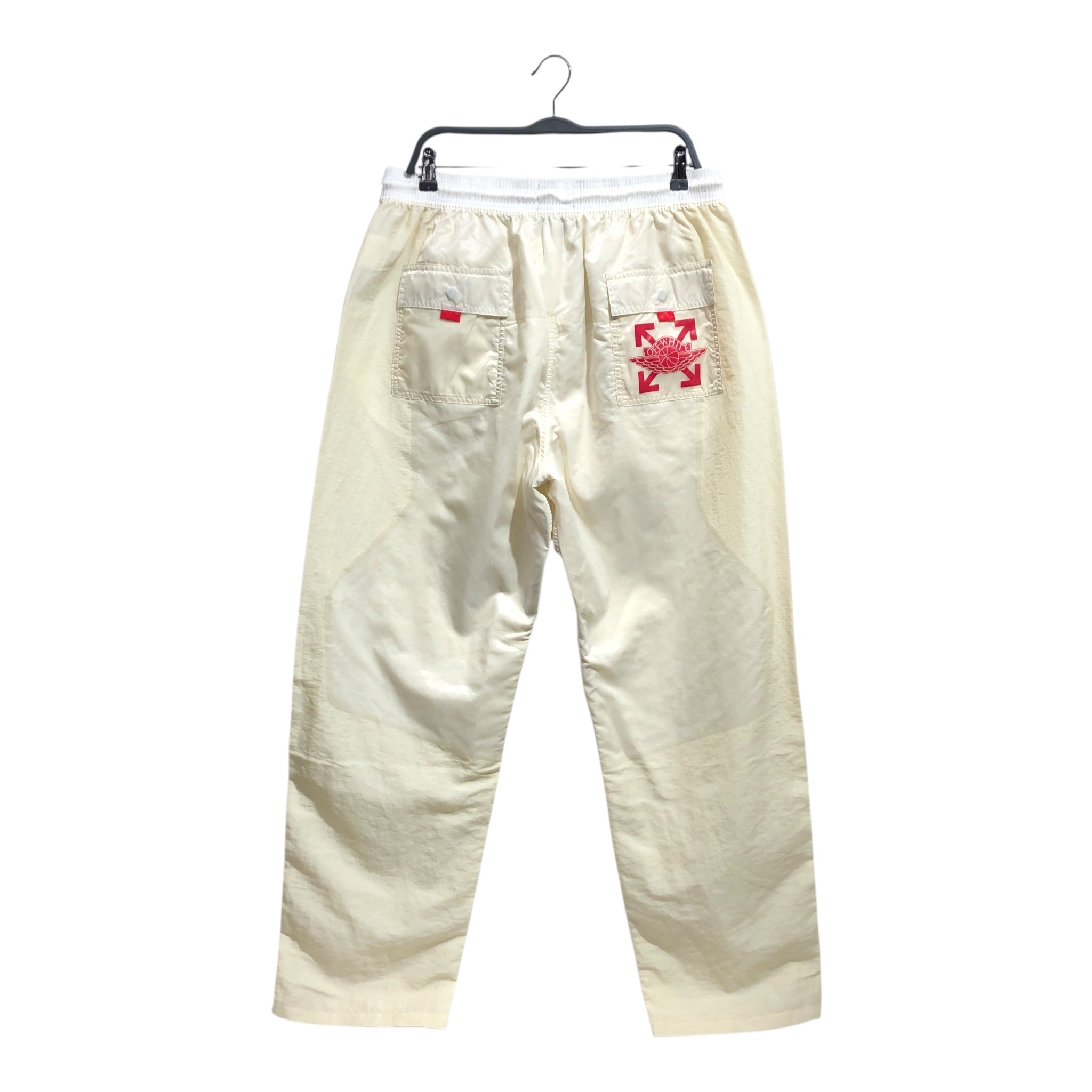 OFF-WHITE/JORDAN BRAND/Pants/XL/Nylon/CRM/Graphic/RED ARROW GRAPHIC rip stop view 2