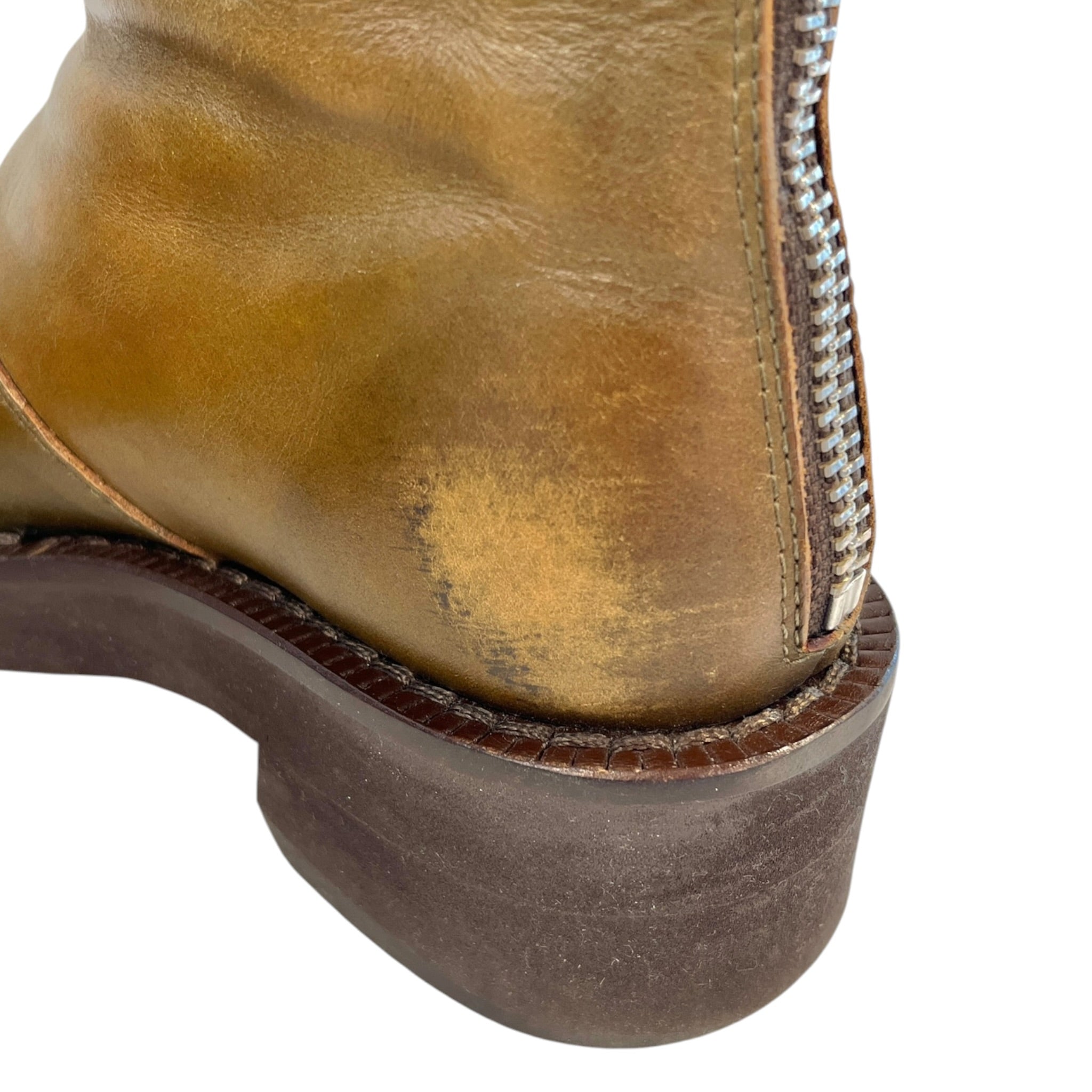 MM6/Biker Boots/EU 36/GRN/OLIVE ANKLE BOOT view 3