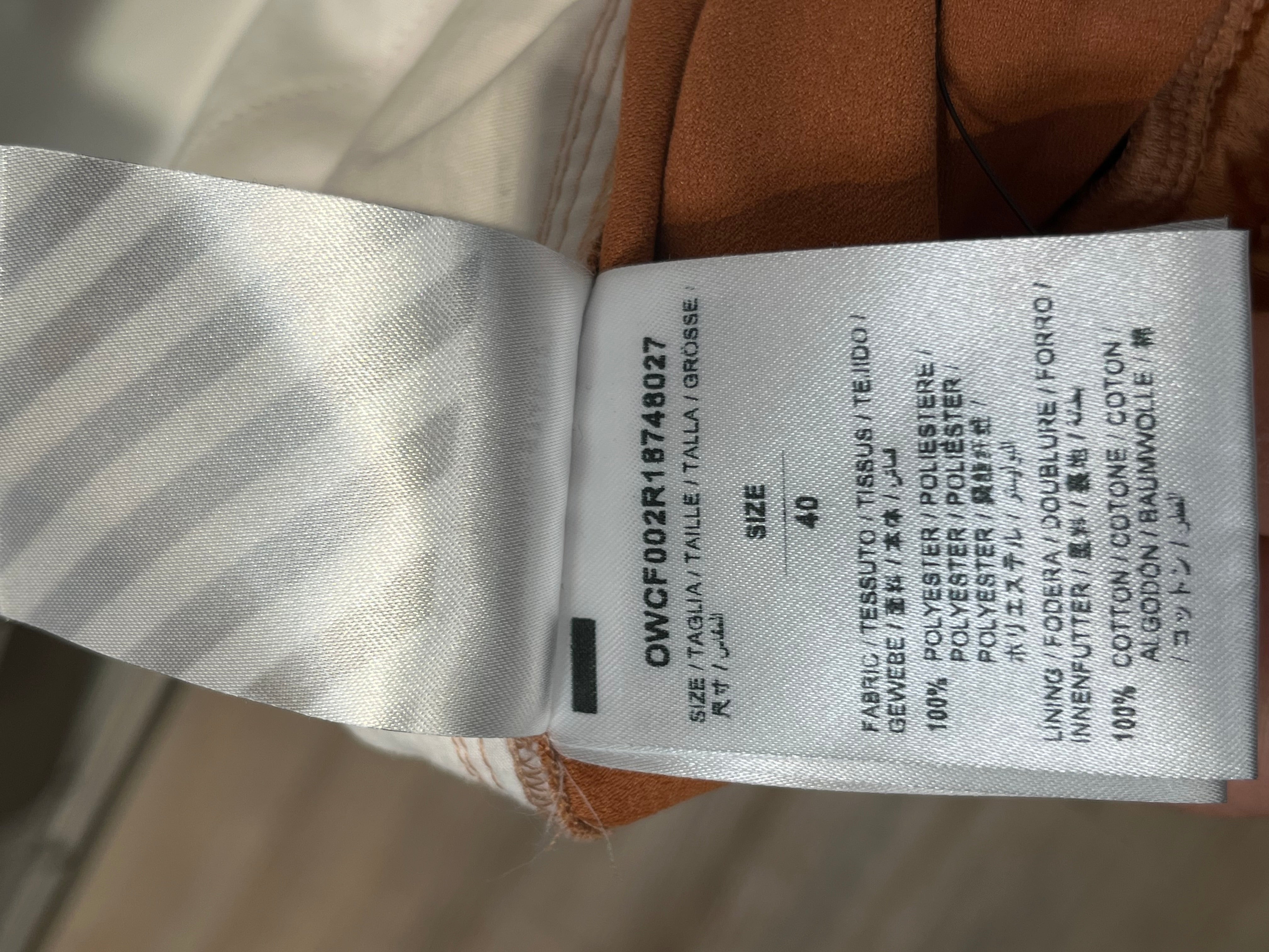 OFF-WHITE/Bottoms/40/Polyester/ORN/WIDE LEGGED PANTS view 3