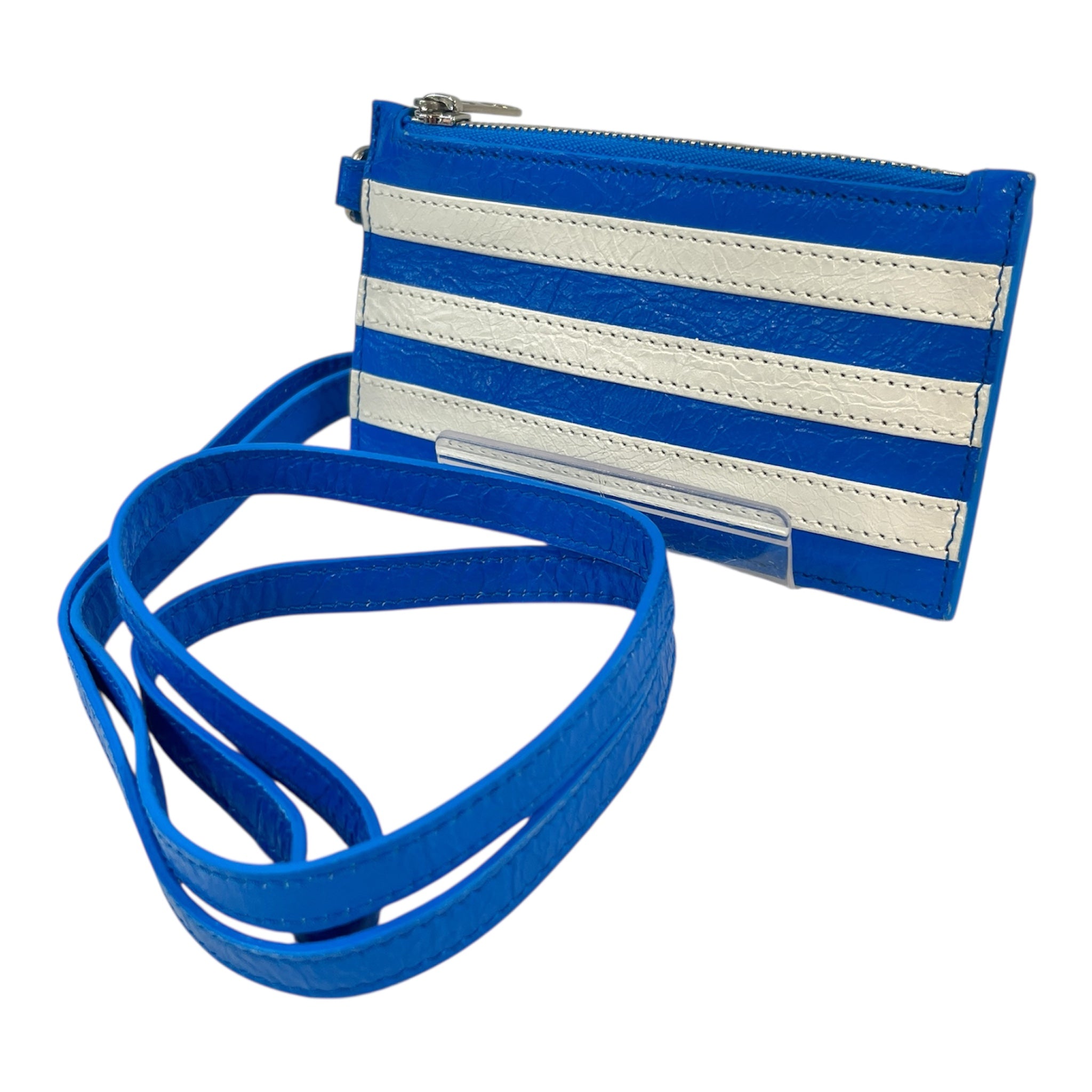 BALENCIAGA/adidas/Wallet/Stripe/Lambskin/BLU/WALLET WITH STRAP view 2