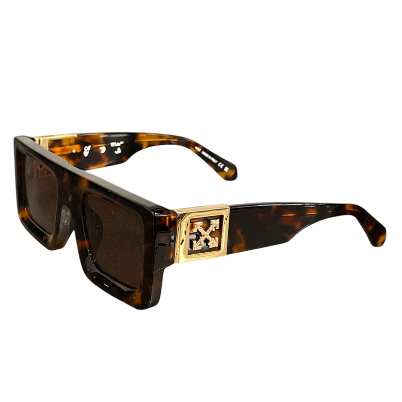 OFF-WHITE/Sunglasses/Celluloid/BRW/Flat-Top Rectangular