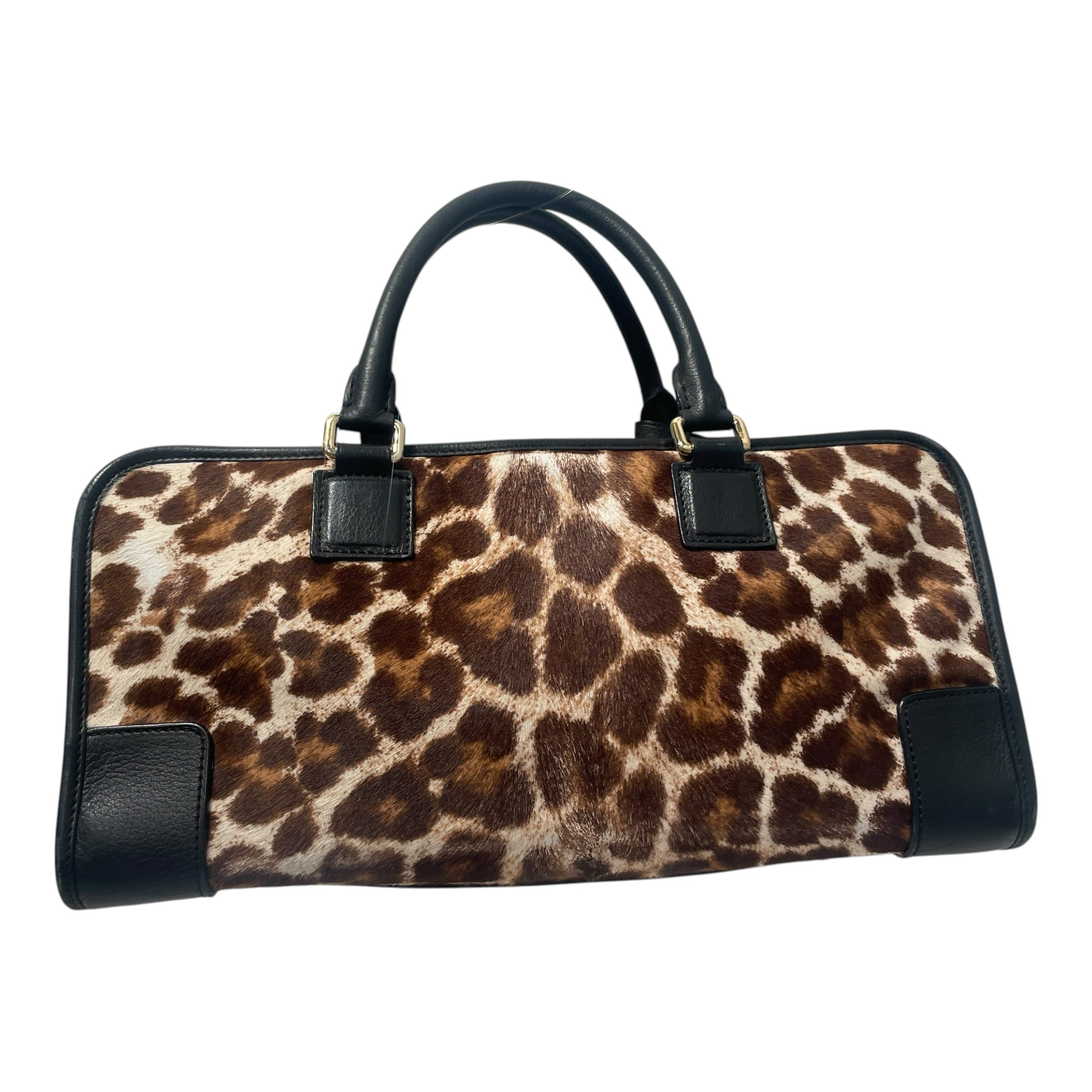 LOEWE/Hand Bag/Animal Pattern/Leather/BRW/Leopard-Print Leather Trim Bag view 3