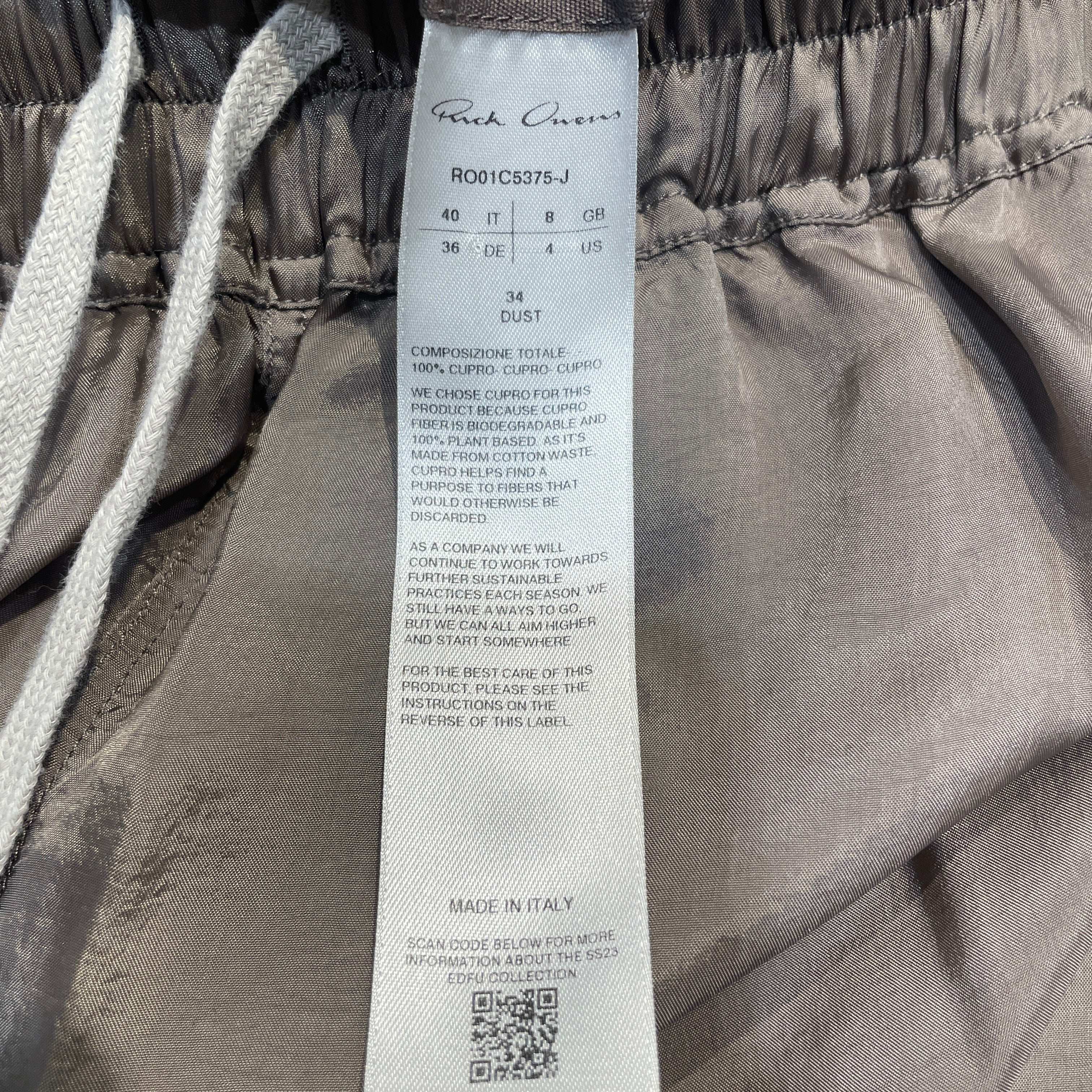 Rick Owens/Shorts/4/BRW/Cupro Boxer Shorts view 3